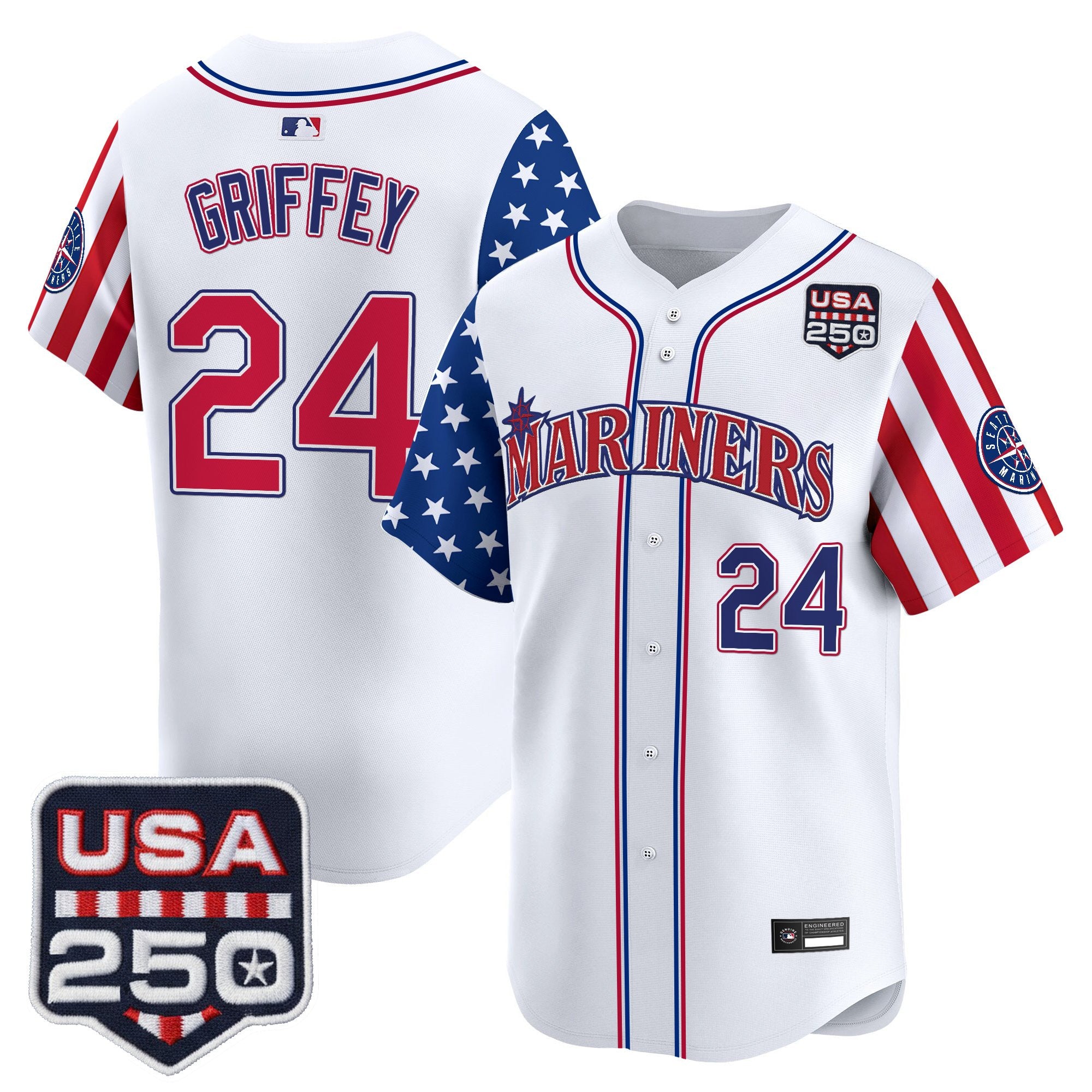 Men's Seattle Mariners "America250 Edition" Vapor Premier Limited Jersey - All Stitched