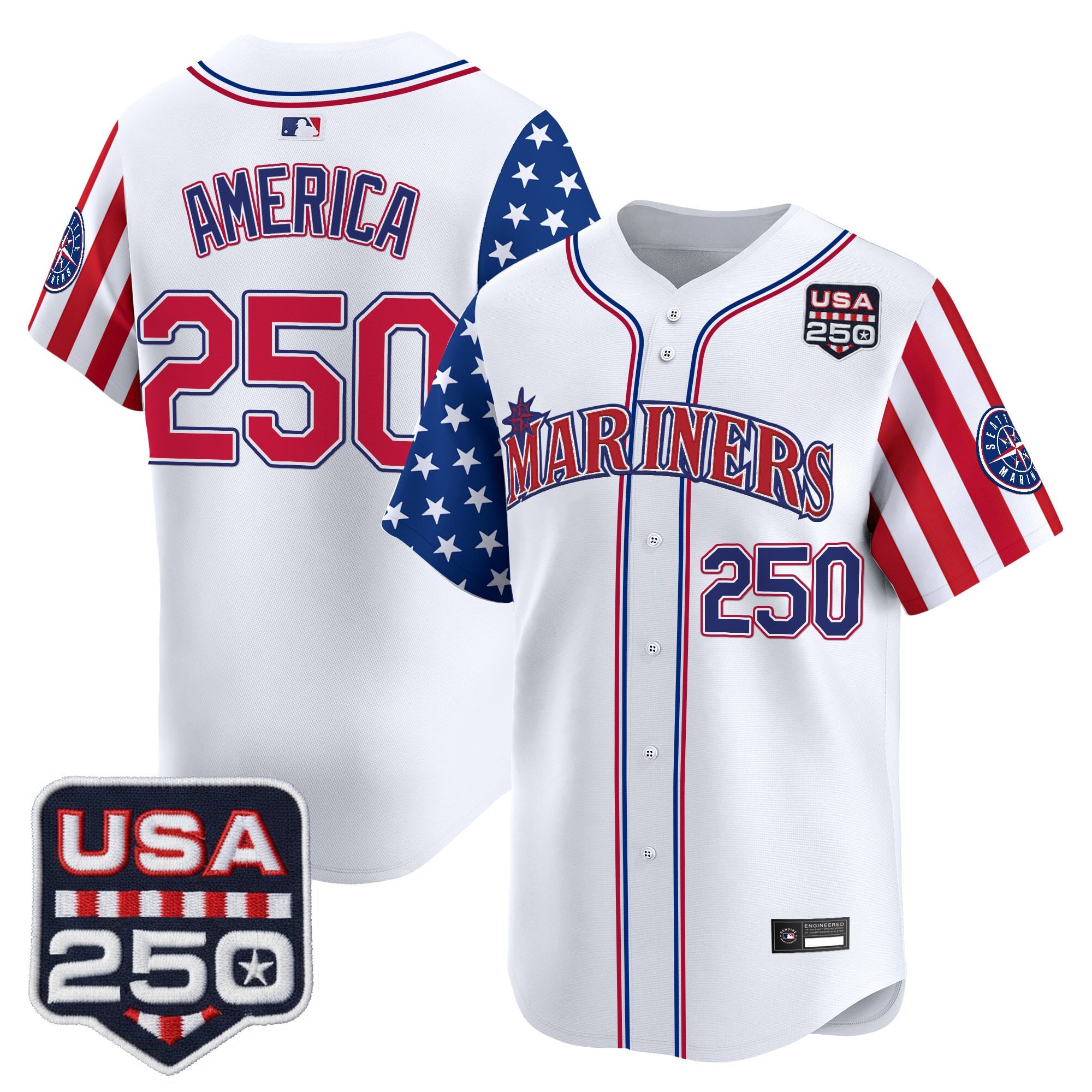 Men's Seattle Mariners "America250 Edition" Vapor Premier Limited Jersey - All Stitched
