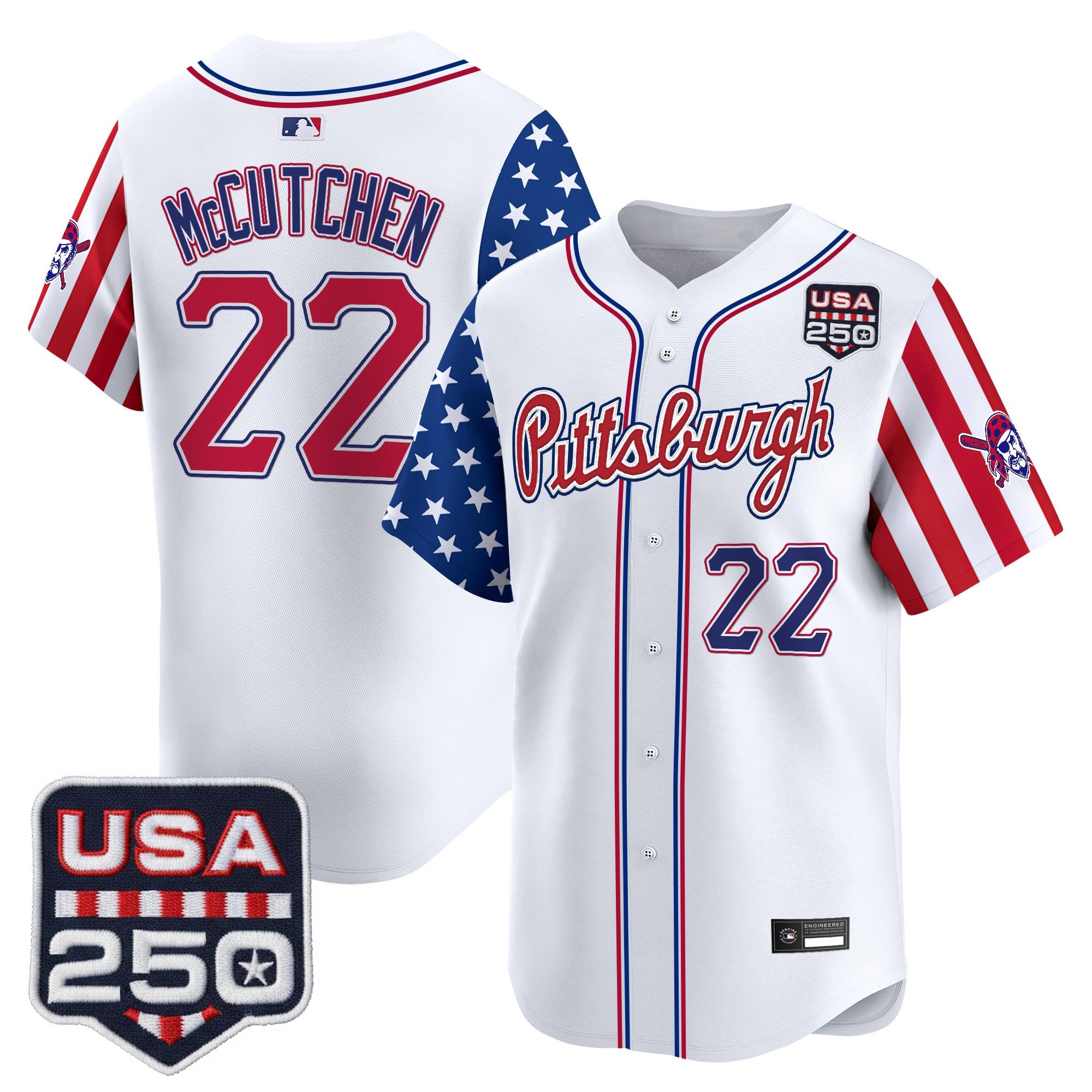 Men's Pittsburgh Pirates "America250 Edition" Vapor Premier Limited Jersey - All Stitched