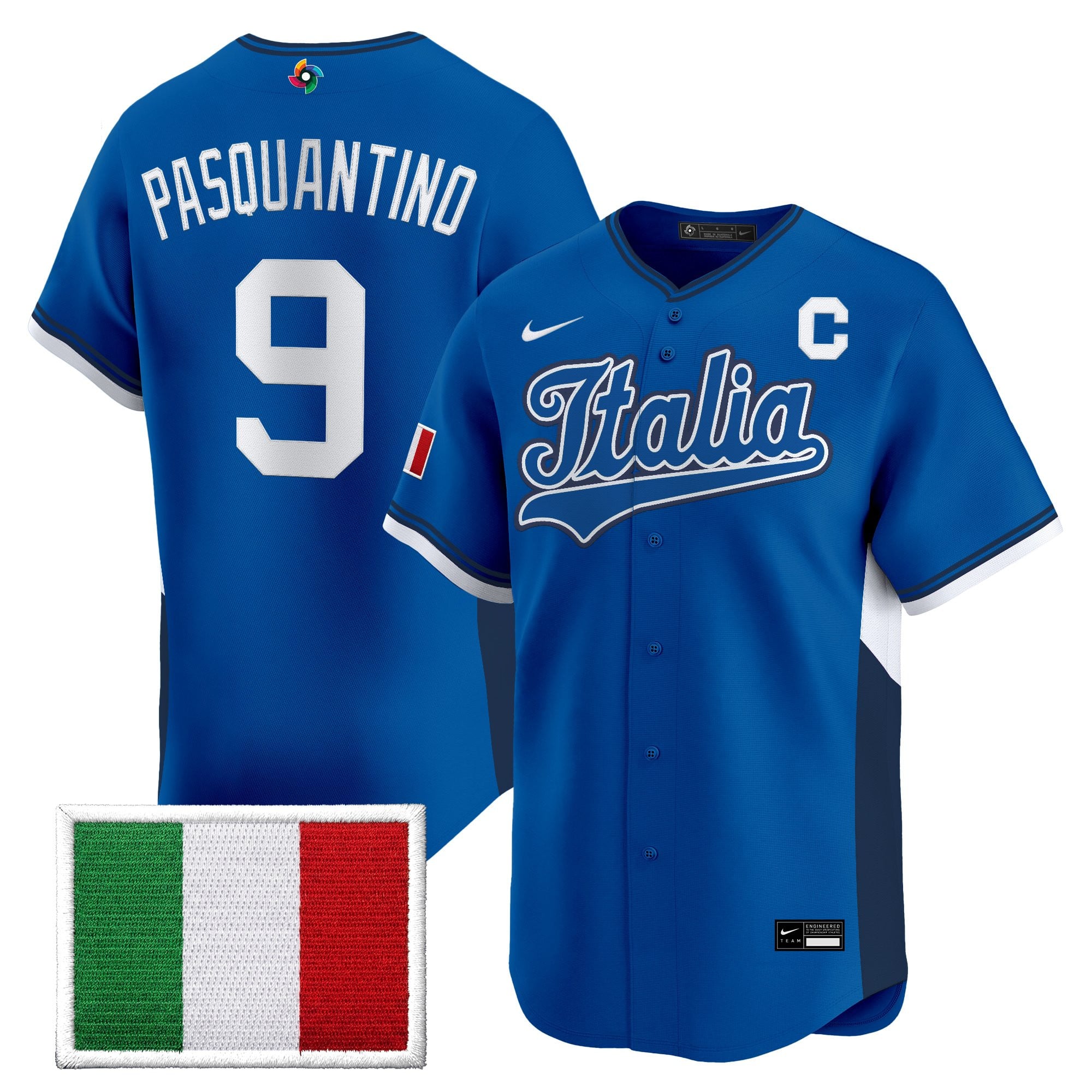 Men's Team Italy 2026 World Baseball Classic Vapor Premier Jersey - All Stitched