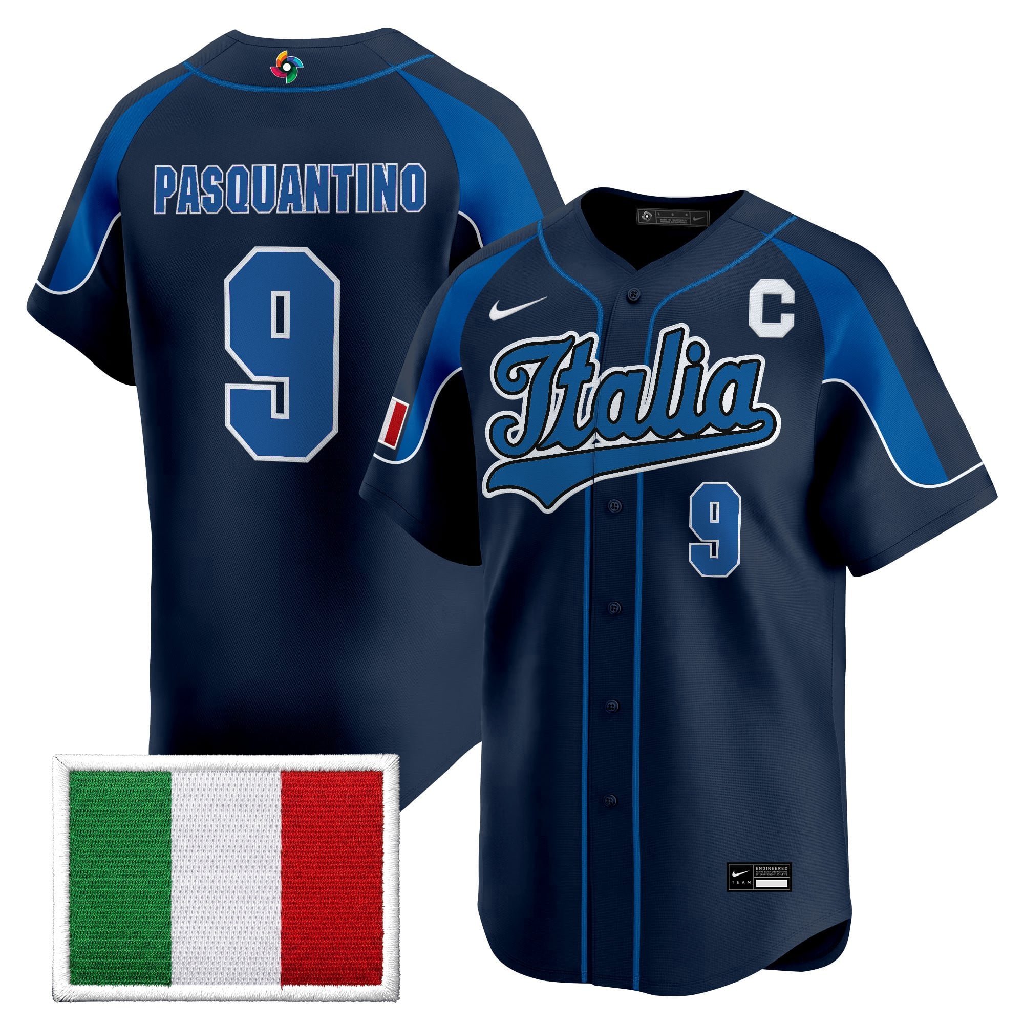 Men's Team Italy 2026 World Baseball Classic Vapor Premier Jersey - All Stitched