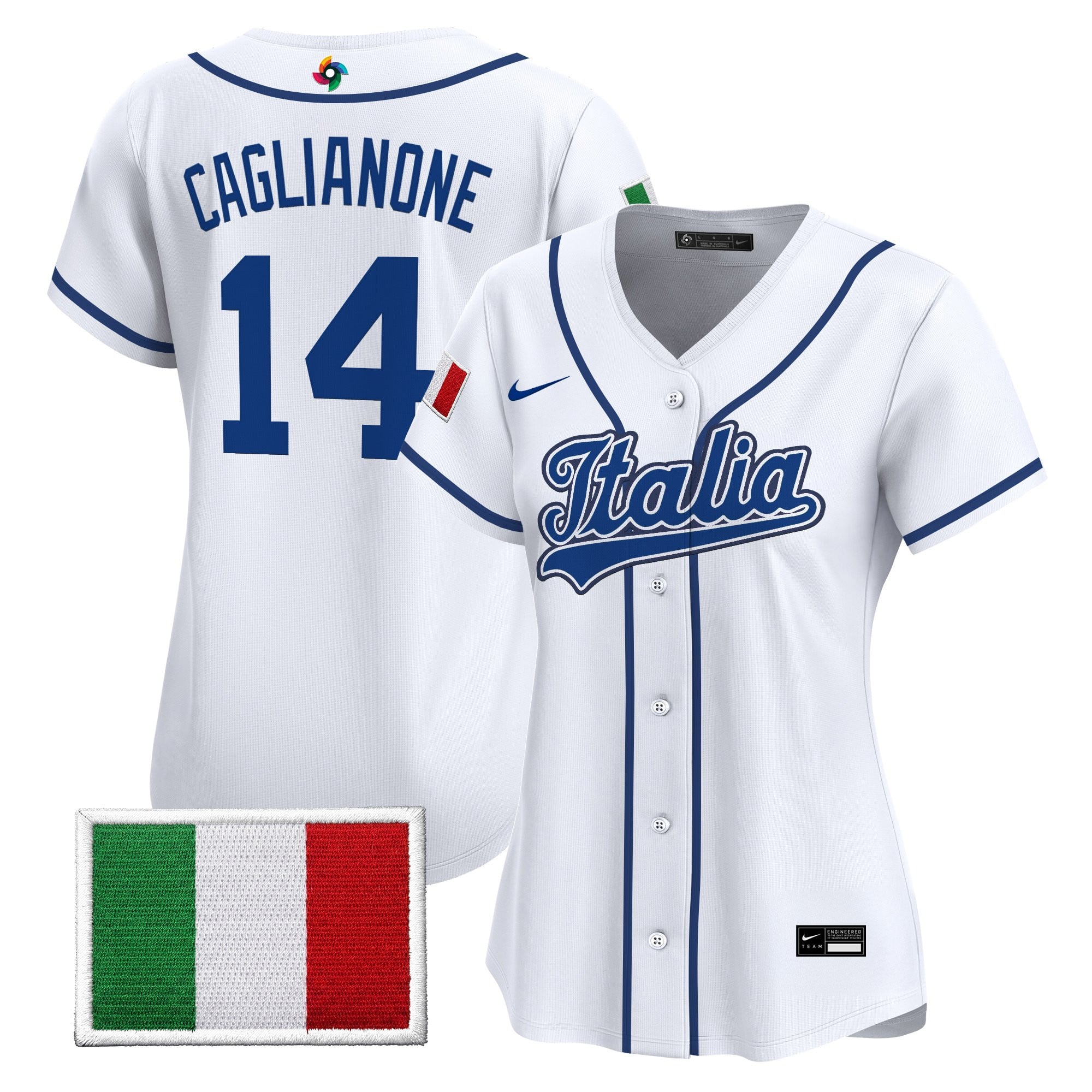 Women's Team Italy 2026 World Baseball Classic Vapor Premier Jersey - All Stitched