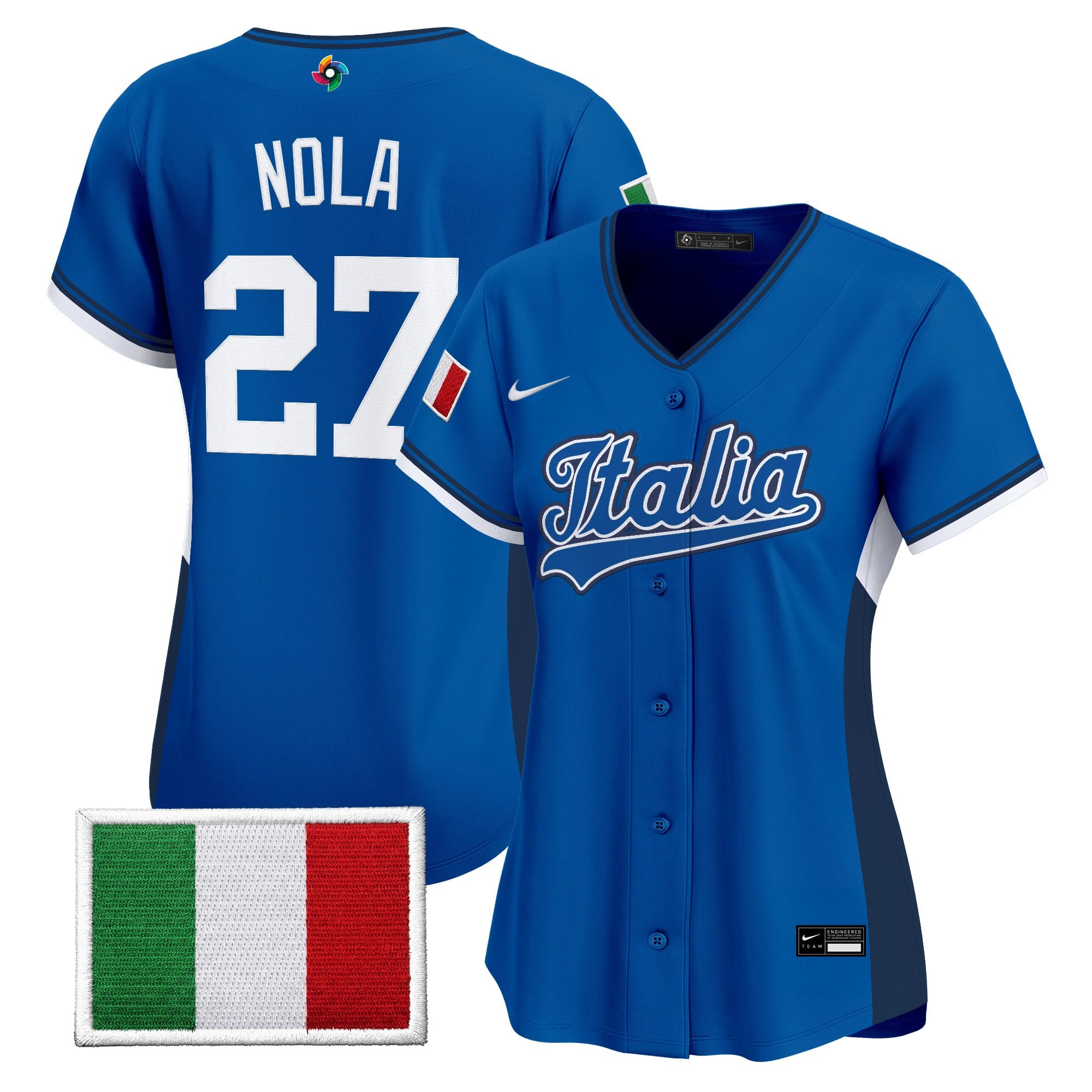 Women's Team Italy 2026 World Baseball Classic Vapor Premier Jersey - All Stitched