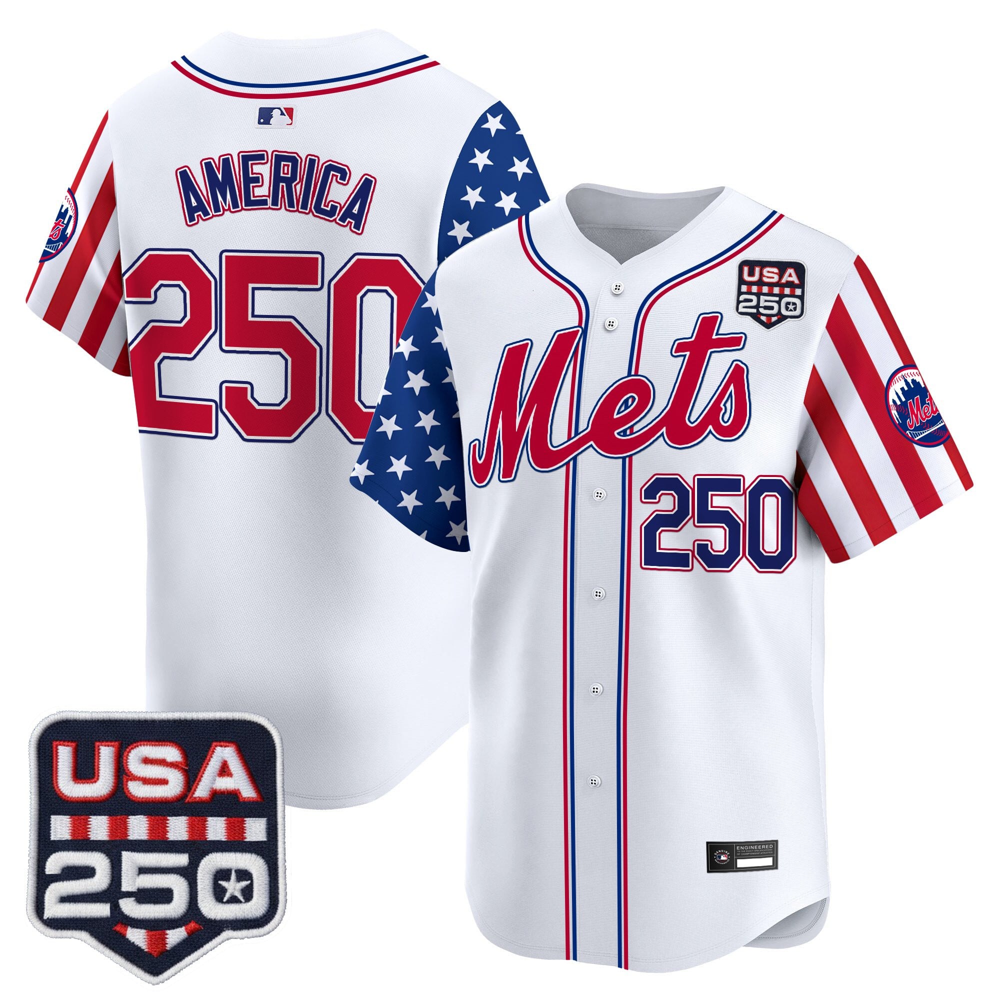 Men's New York Mets "America250 Edition" Vapor Premier Limited Jersey - All Stitched