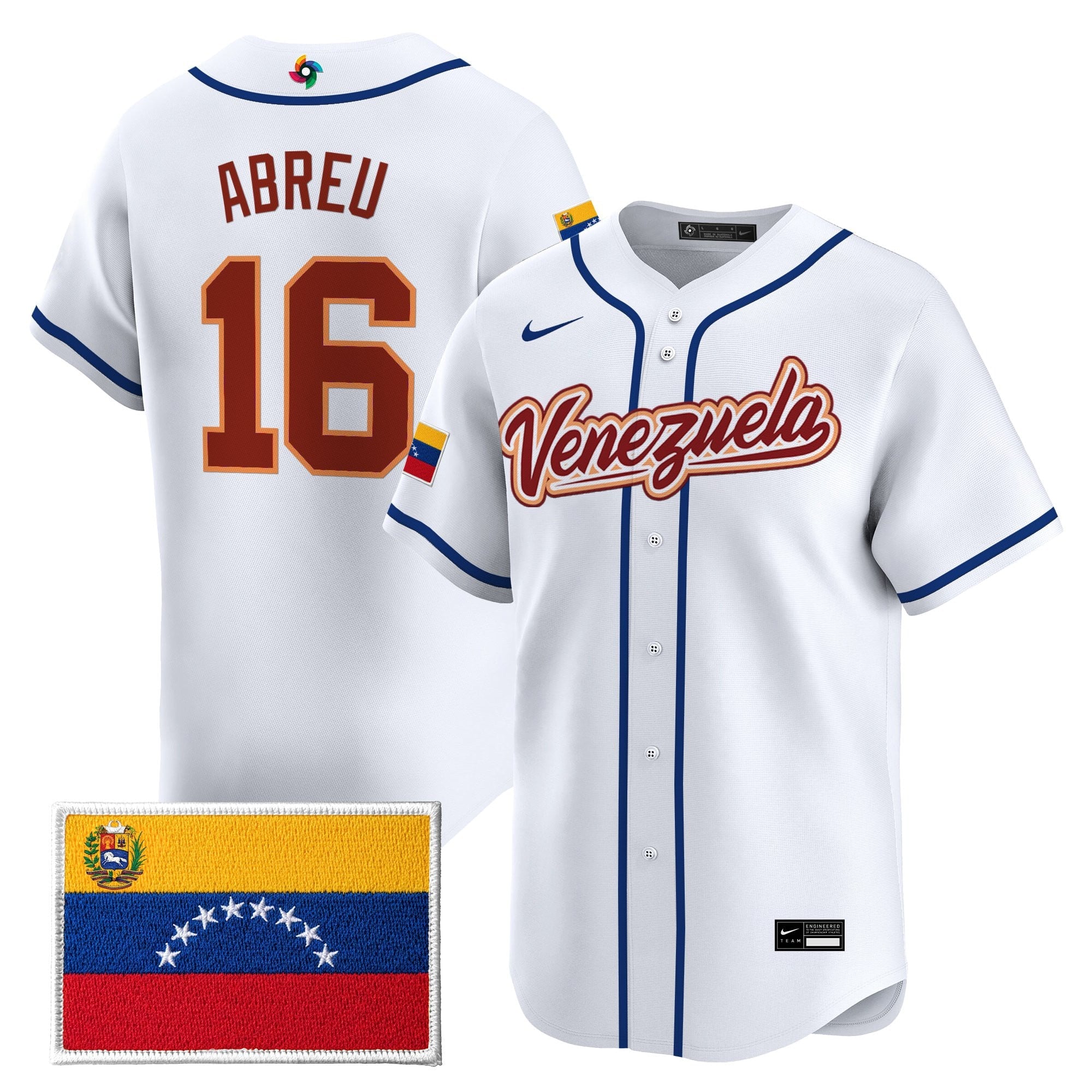 Men's Team Venezuela World Baseball Classic Vapor Premier Jersey - All Stitched