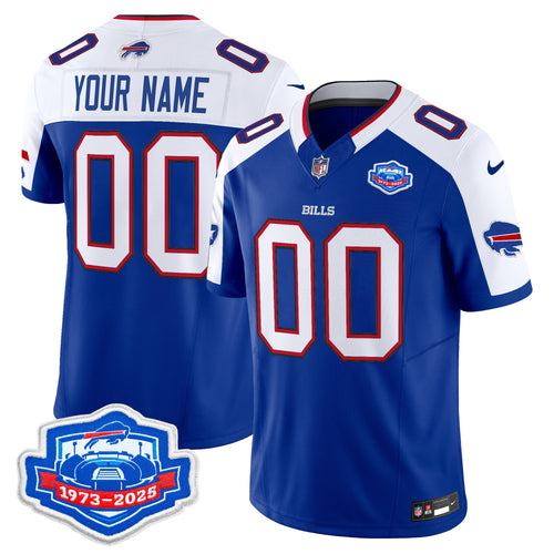 Buffalo Bills 1973 - 2025 Farewell Season Patch Vapor Limited Custom Jersey - All Stitched