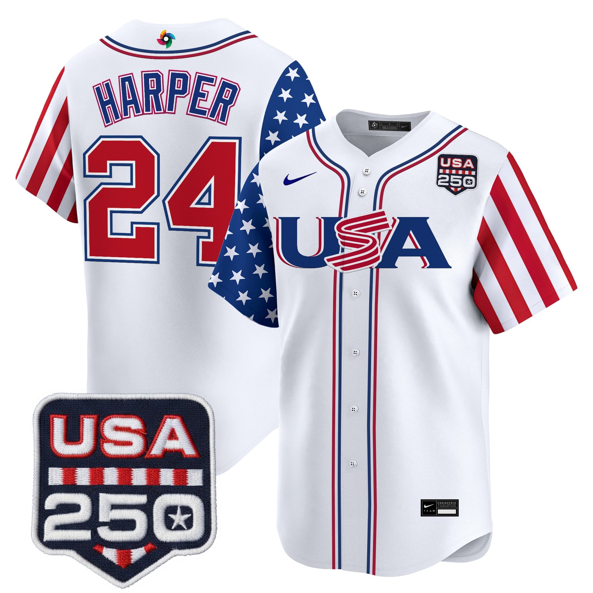 Men's Team USA World Baseball Classic "America250 Edition" Vapor Premier Limited Jersey - All Stitched