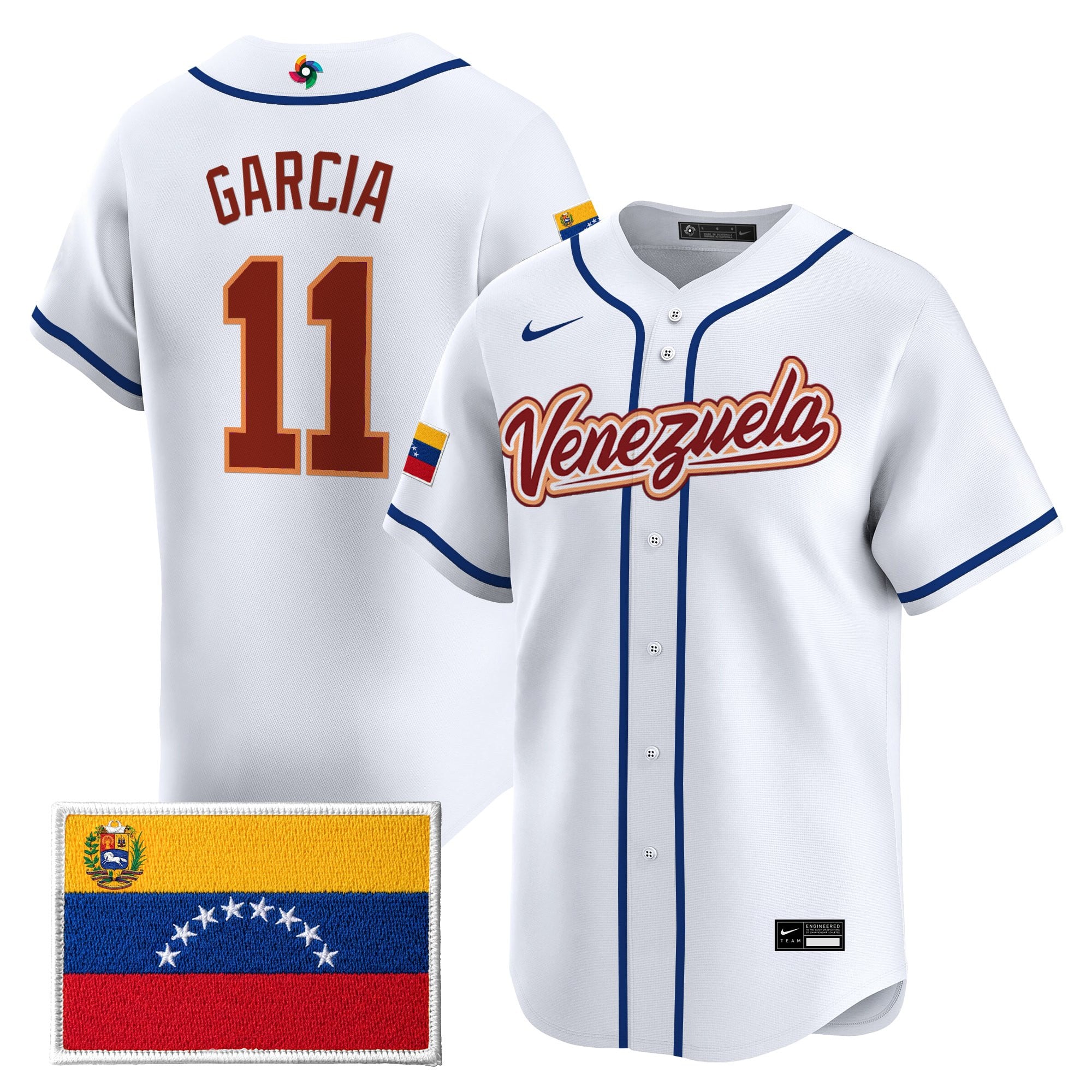 Men's Team Venezuela World Baseball Classic Vapor Premier Jersey - All Stitched