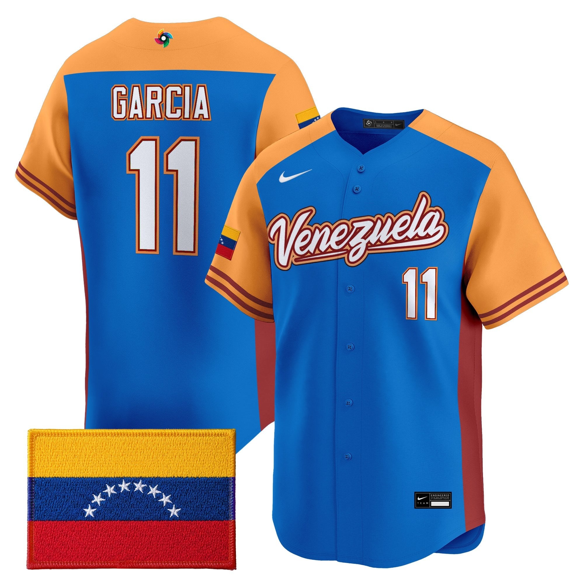 Men's Team Venezuela World Baseball Classic Vapor Premier Jersey - All Stitched