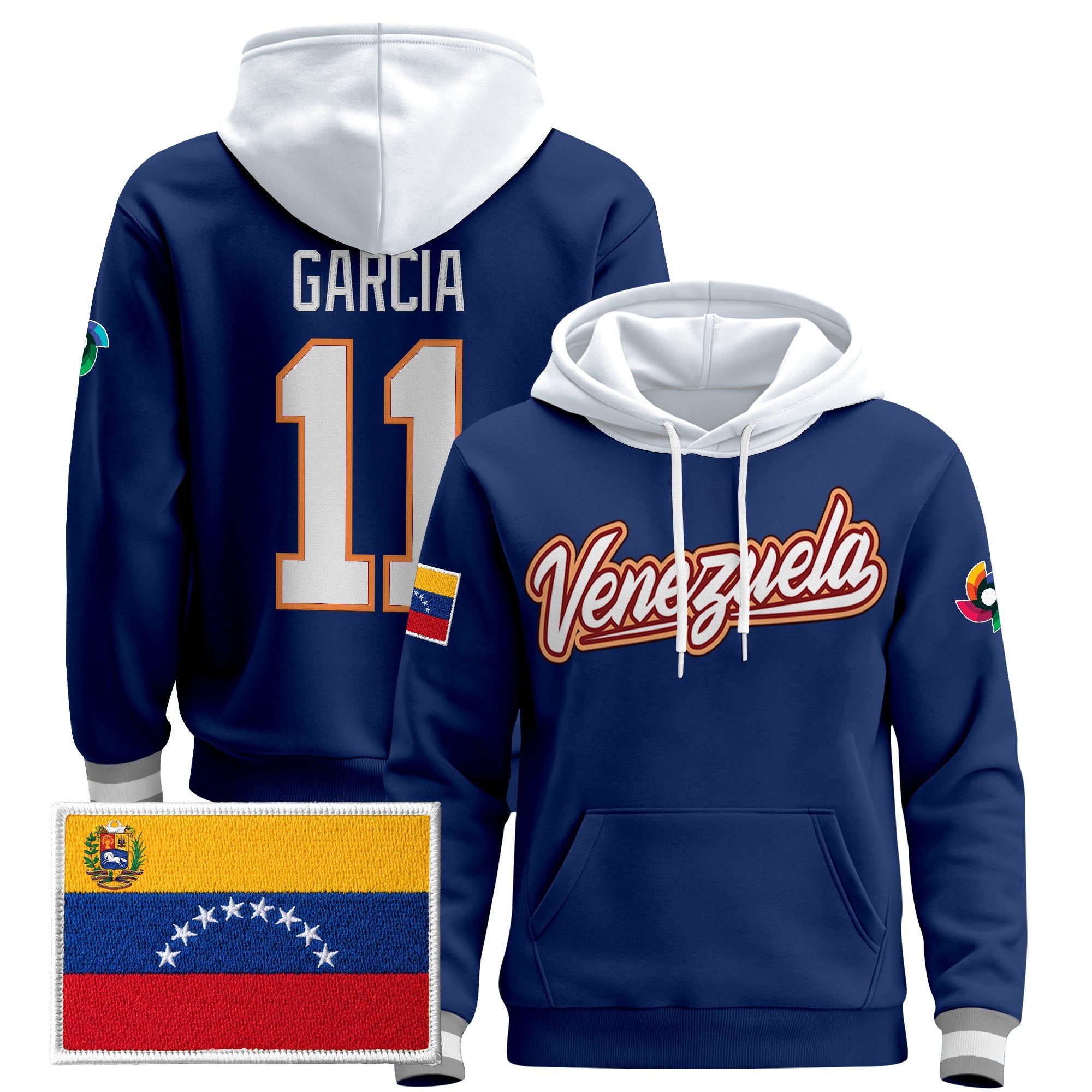 Men's Team Venezuela 2026 World Baseball Classic Vapor Premier Hoodie - All Stitched