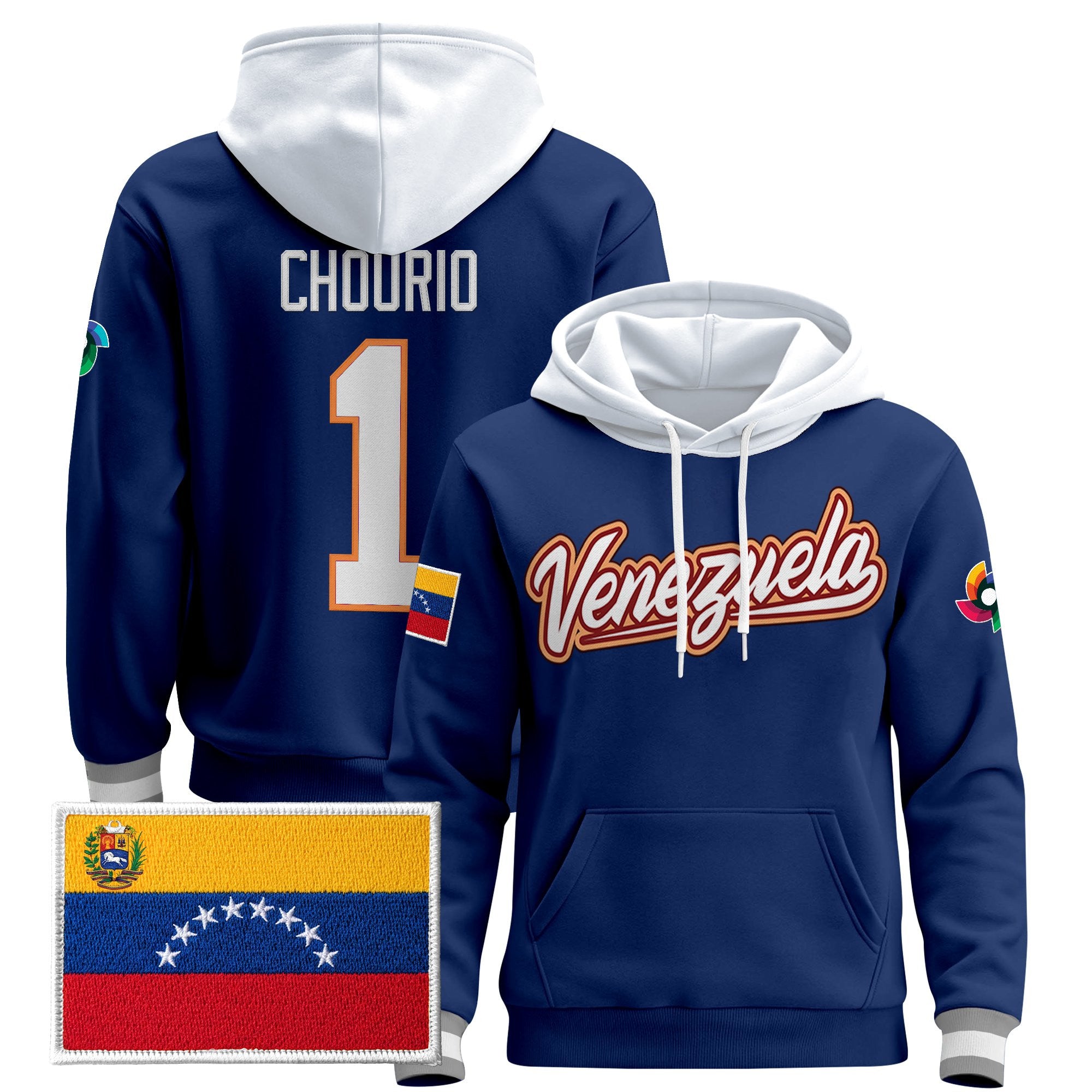 Men's Team Venezuela 2026 World Baseball Classic Vapor Premier Hoodie - All Stitched