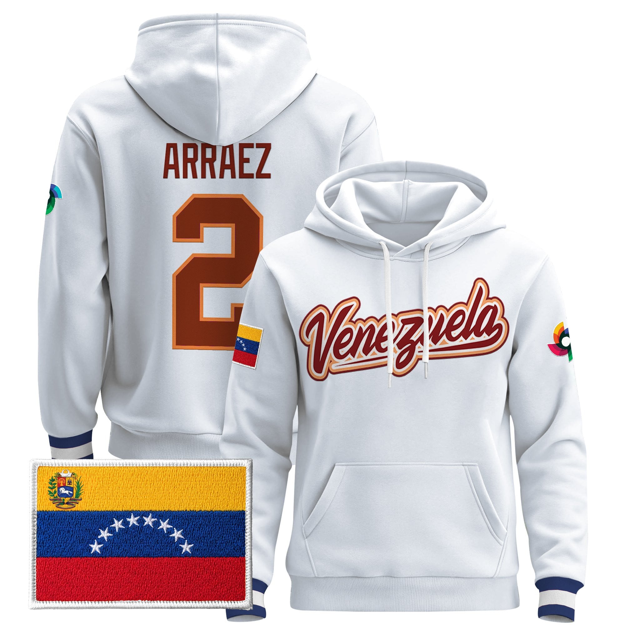 Men's Team Venezuela 2026 World Baseball Classic Vapor Premier Hoodie - All Stitched