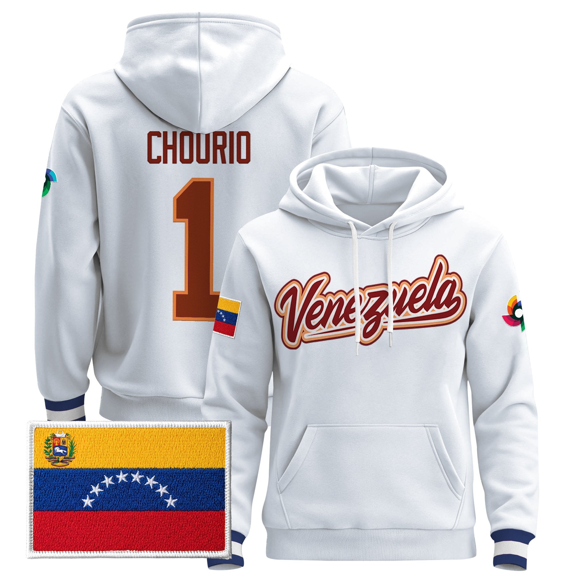 Men's Team Venezuela 2026 World Baseball Classic Vapor Premier Hoodie - All Stitched