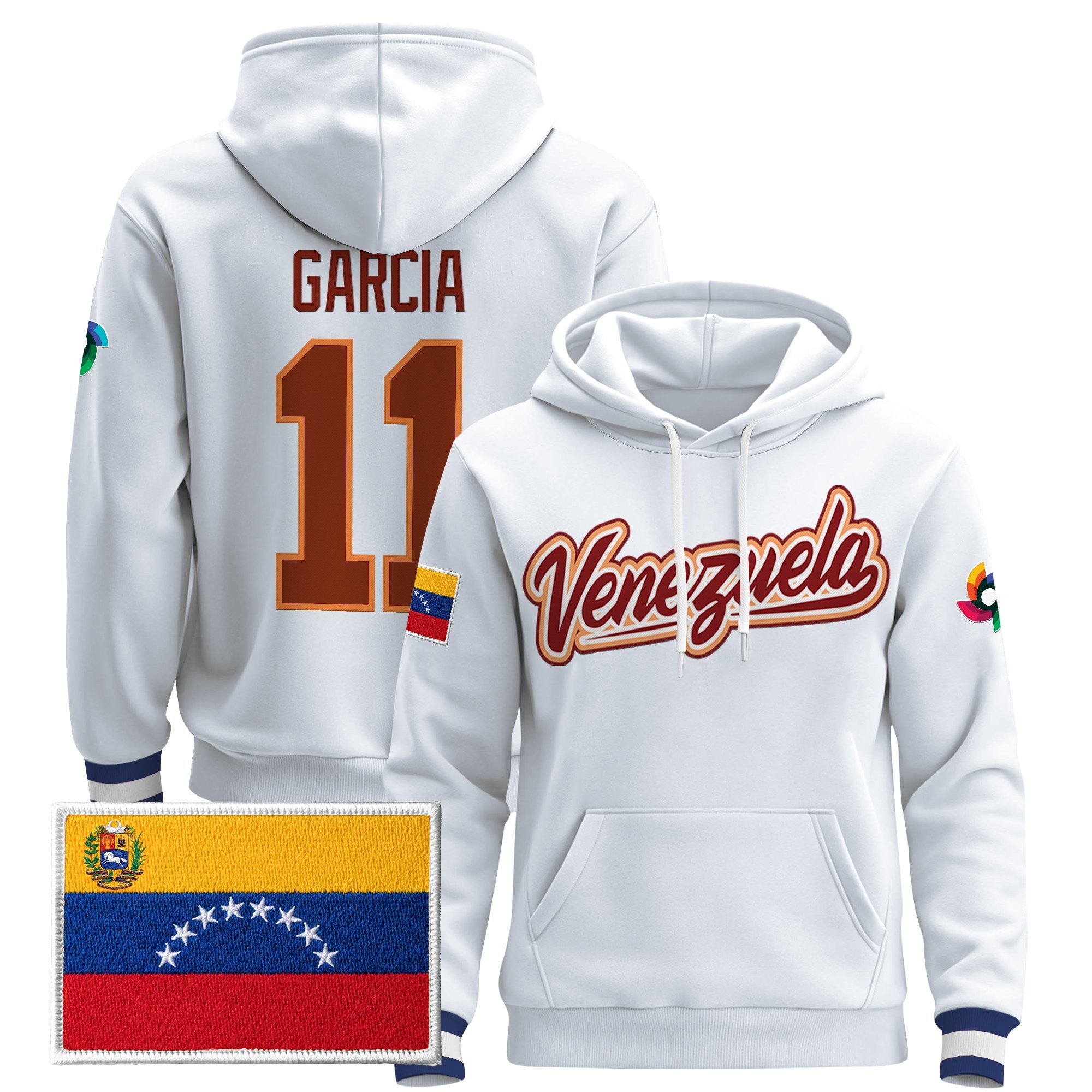 Men's Team Venezuela 2026 World Baseball Classic Vapor Premier Hoodie - All Stitched