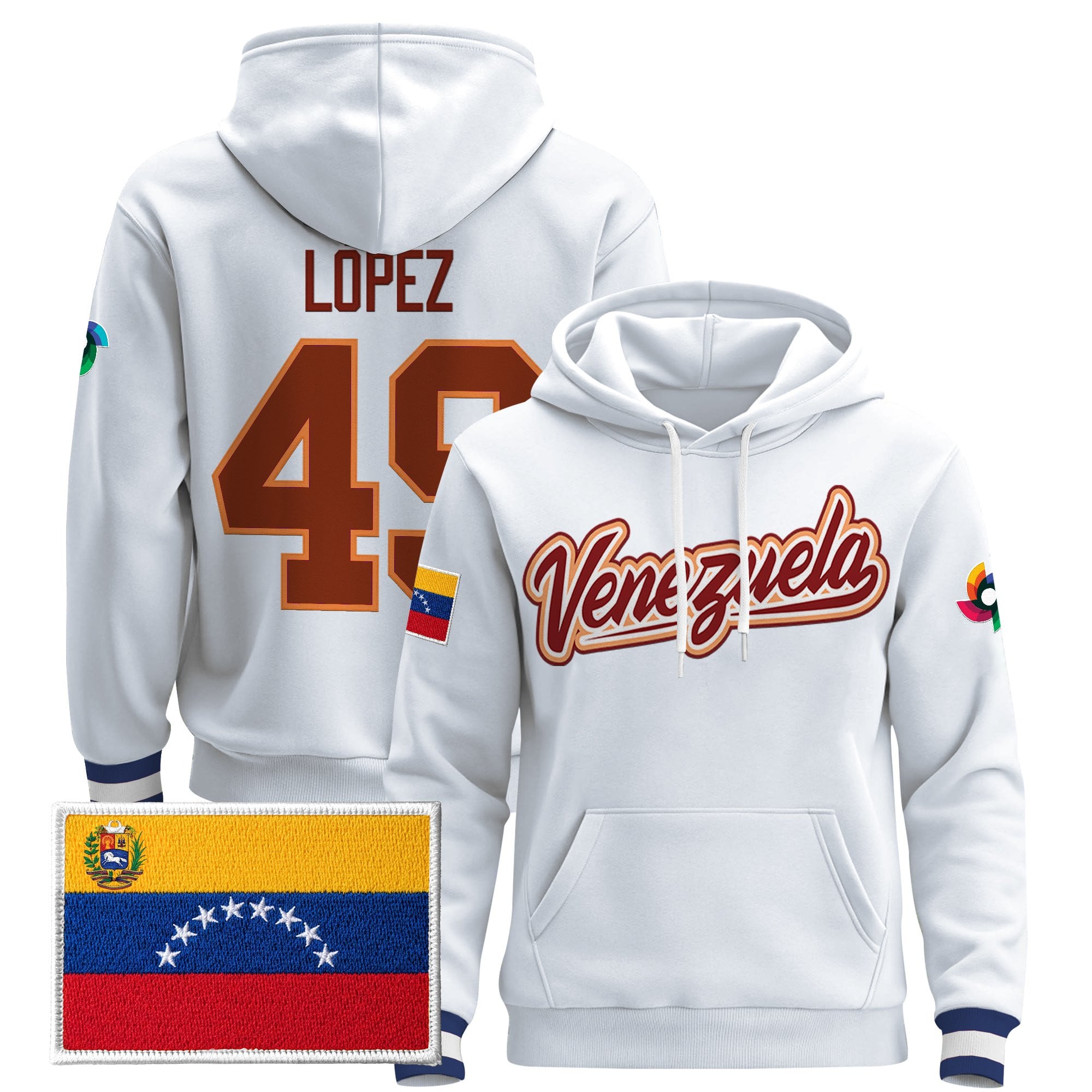 Men's Team Venezuela 2026 World Baseball Classic Vapor Premier Hoodie - All Stitched