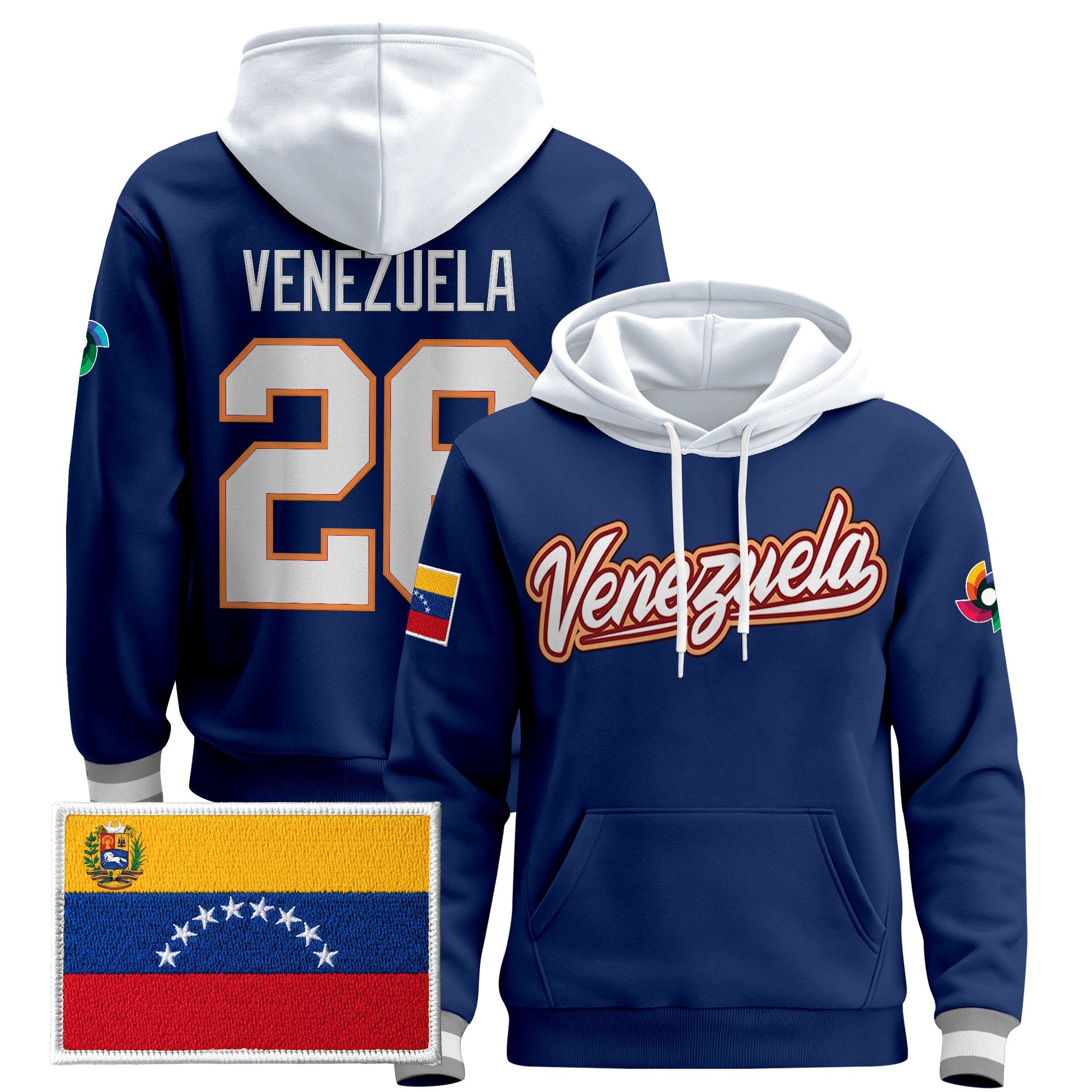 Men's Team Venezuela 2026 World Baseball Classic Vapor Premier Hoodie - All Stitched