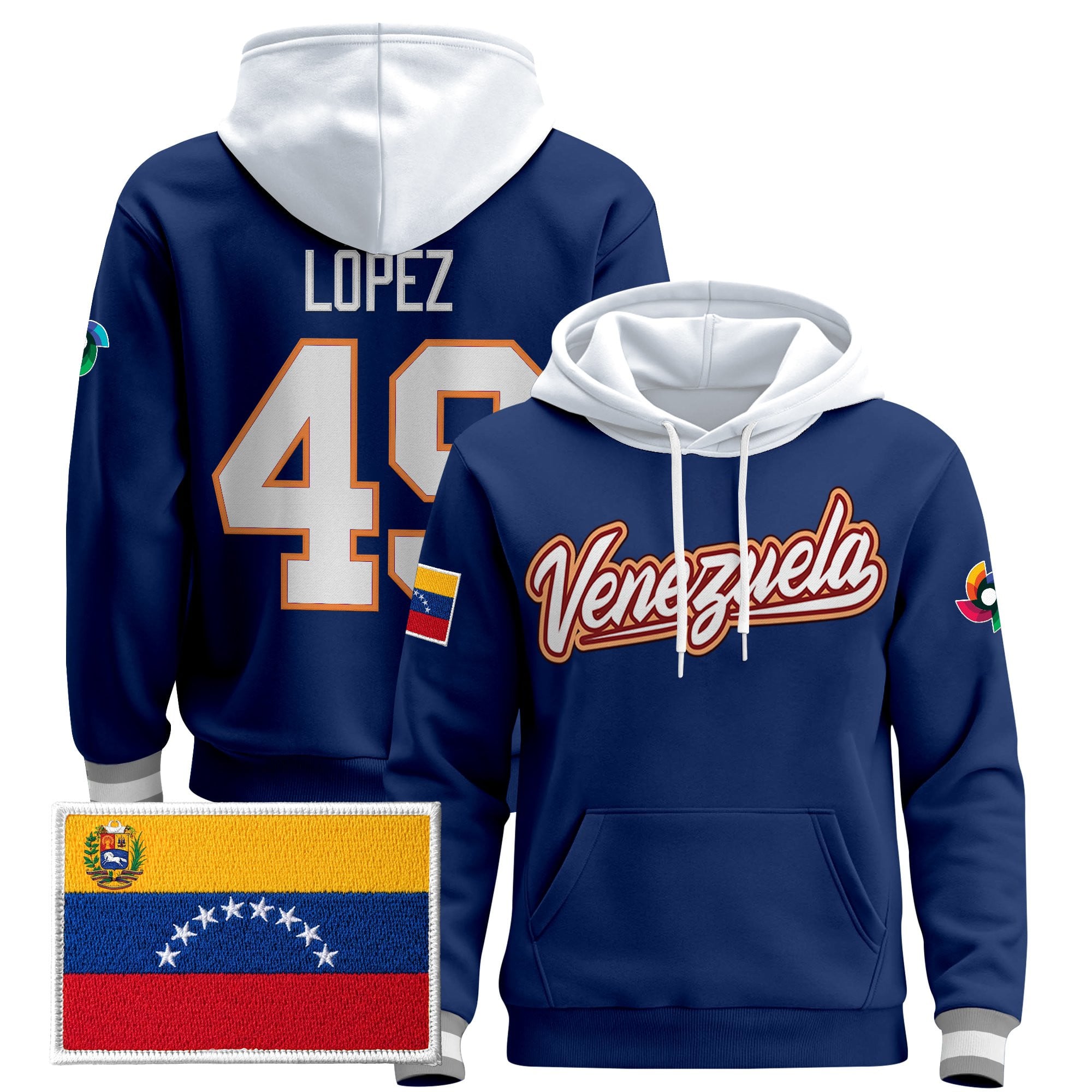 Men's Team Venezuela 2026 World Baseball Classic Vapor Premier Hoodie - All Stitched