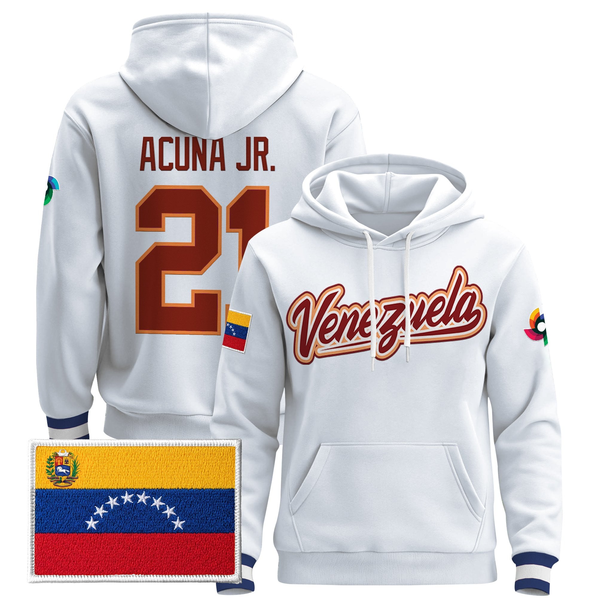 Men's Team Venezuela 2026 World Baseball Classic Vapor Premier Hoodie - All Stitched