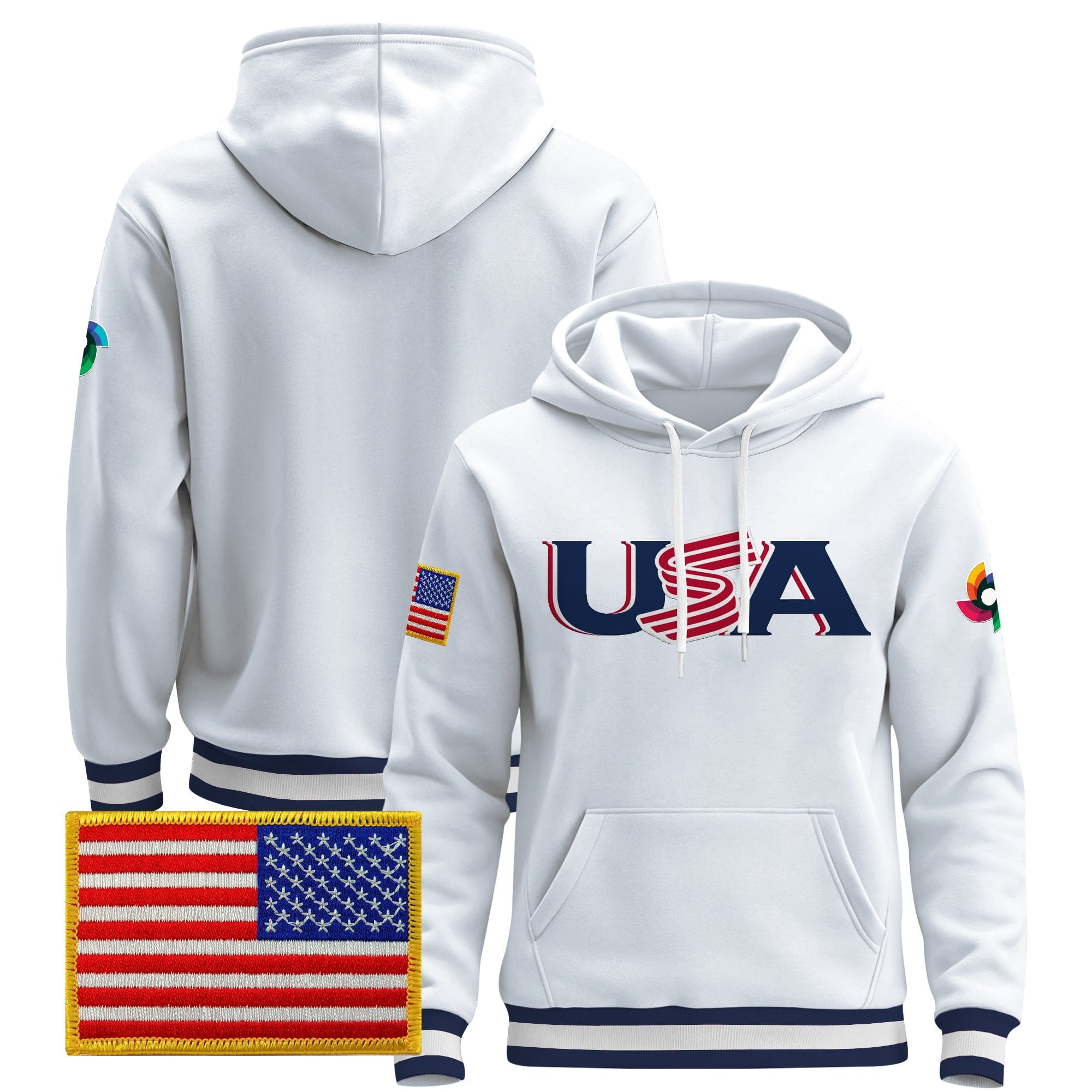 Men's Team USA 2026 World Baseball Classic Vapor Premier Hoodie Jersey - All Stitched