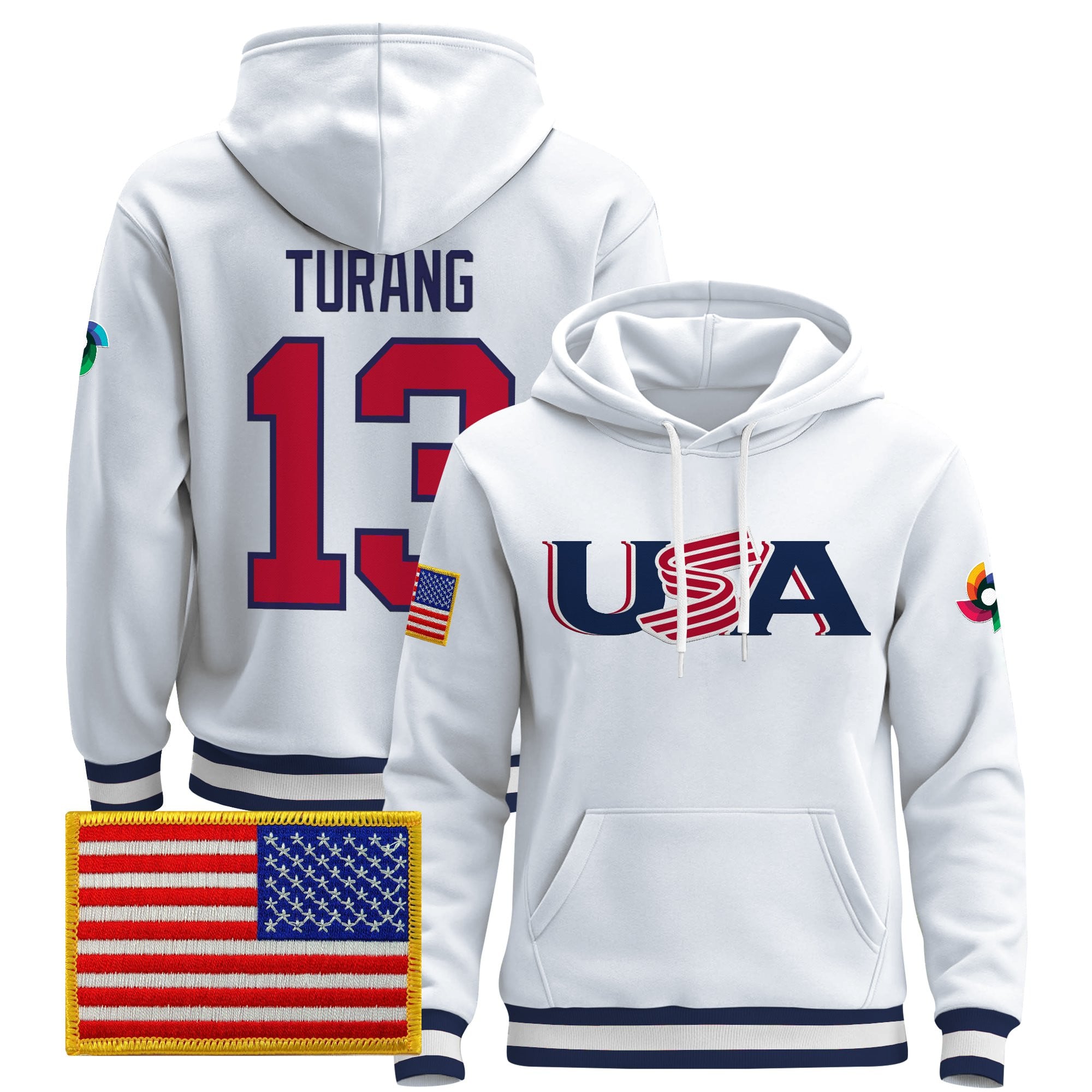 Men's Team USA 2026 World Baseball Classic Vapor Premier Hoodie Jersey - All Stitched