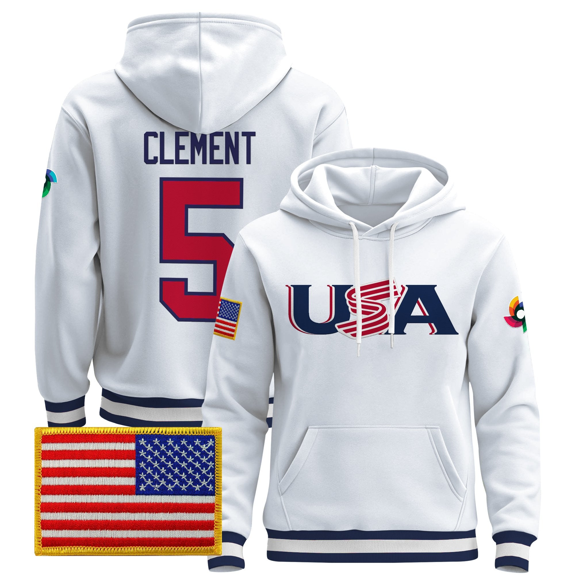 Men's Team USA 2026 World Baseball Classic Vapor Premier Hoodie Jersey - All Stitched
