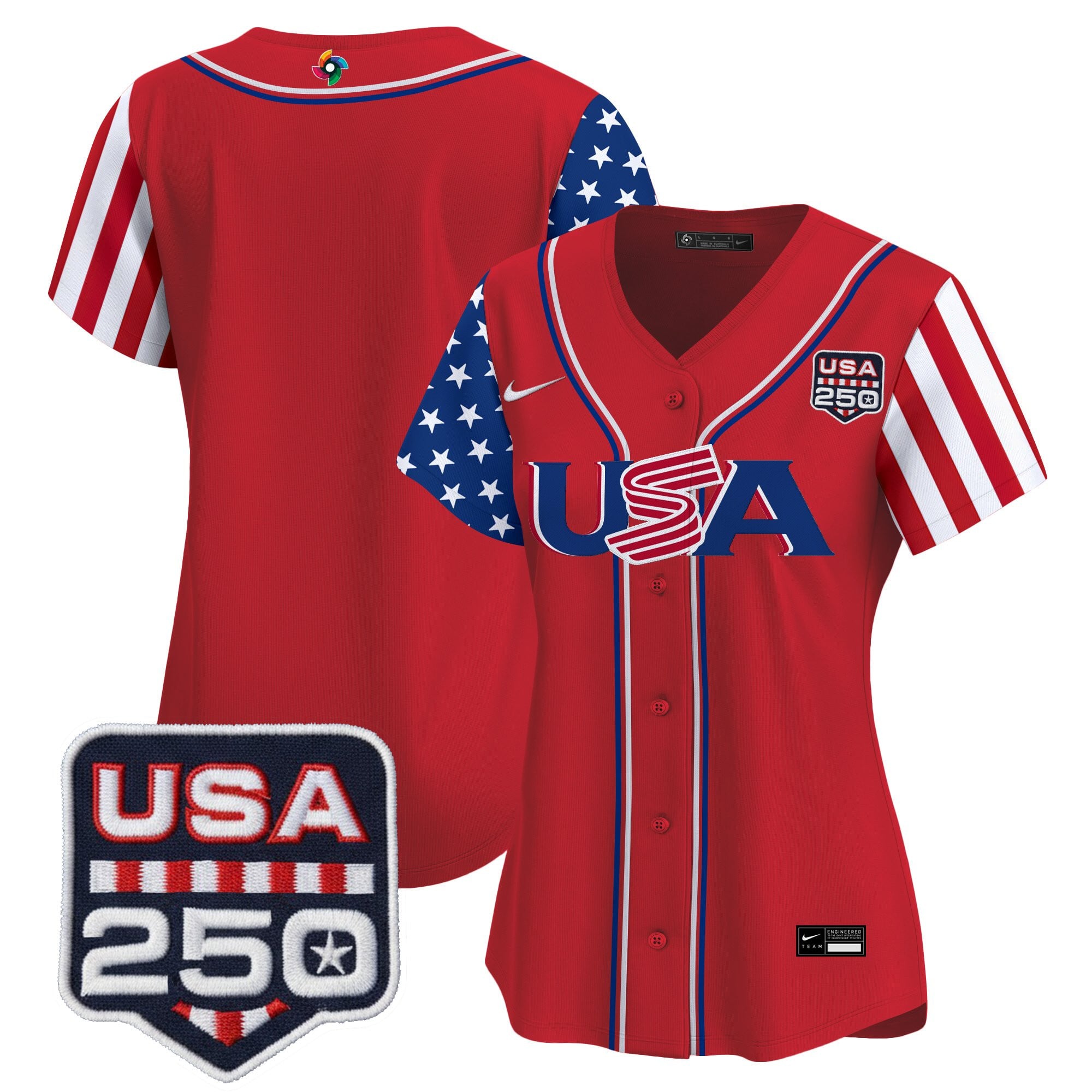 Women's Team USA World Baseball Classic "America250 Edition" Vapor Premier Limited Jersey - All Stitched