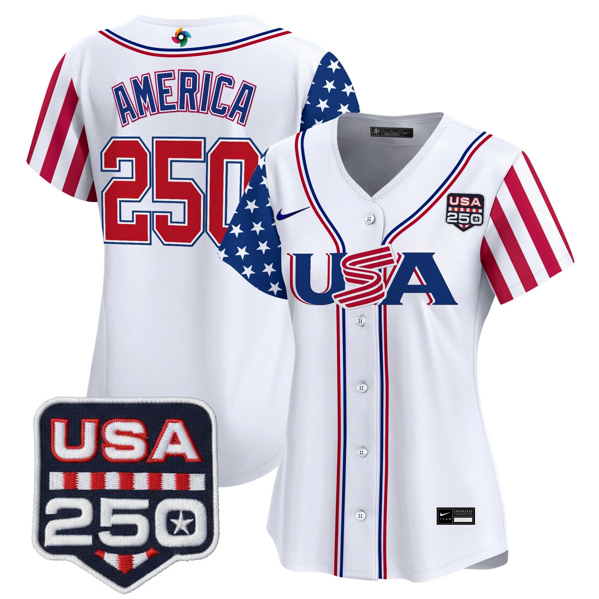 Women's Team USA World Baseball Classic "America250 Edition" Vapor Premier Limited Jersey - All Stitched