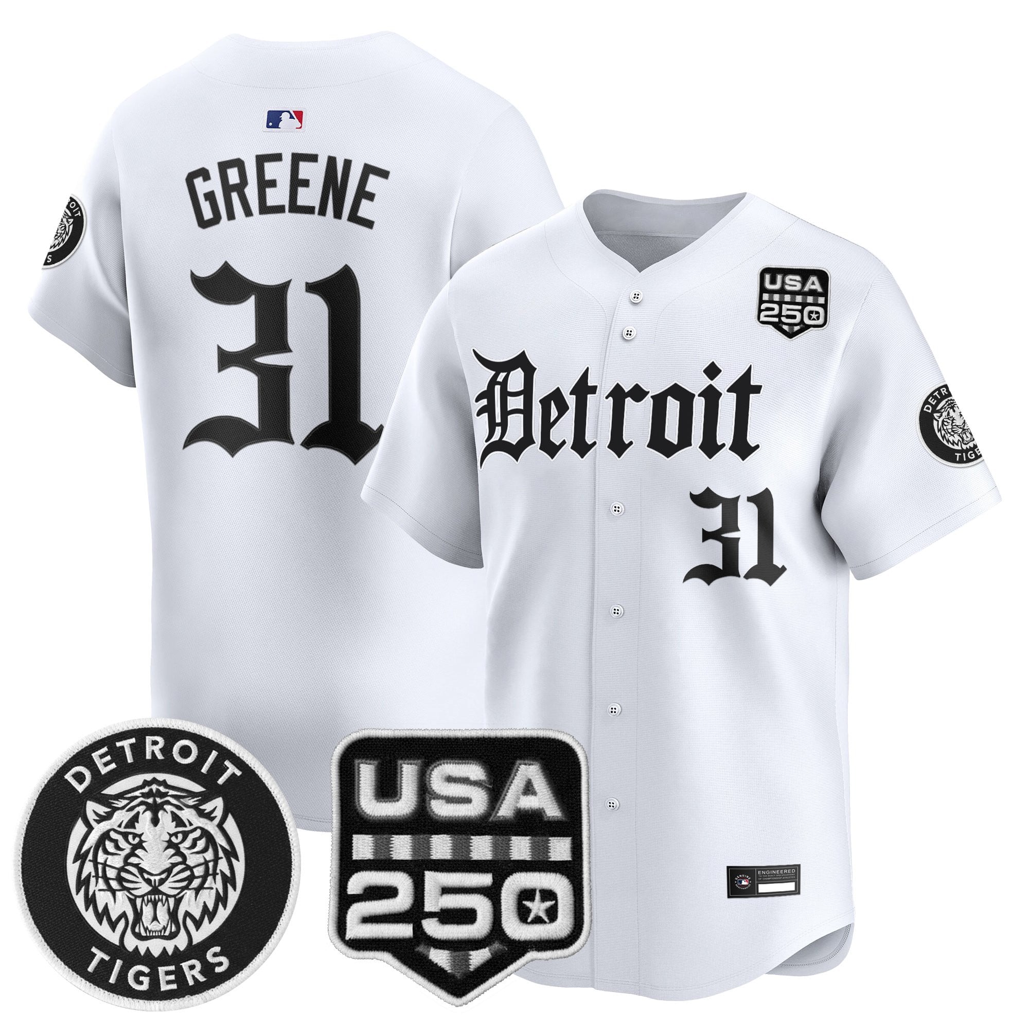 Men's Detroit Tigers ‘Gothic Edition’ Vapor Premier Limited Jersey - All Stitched