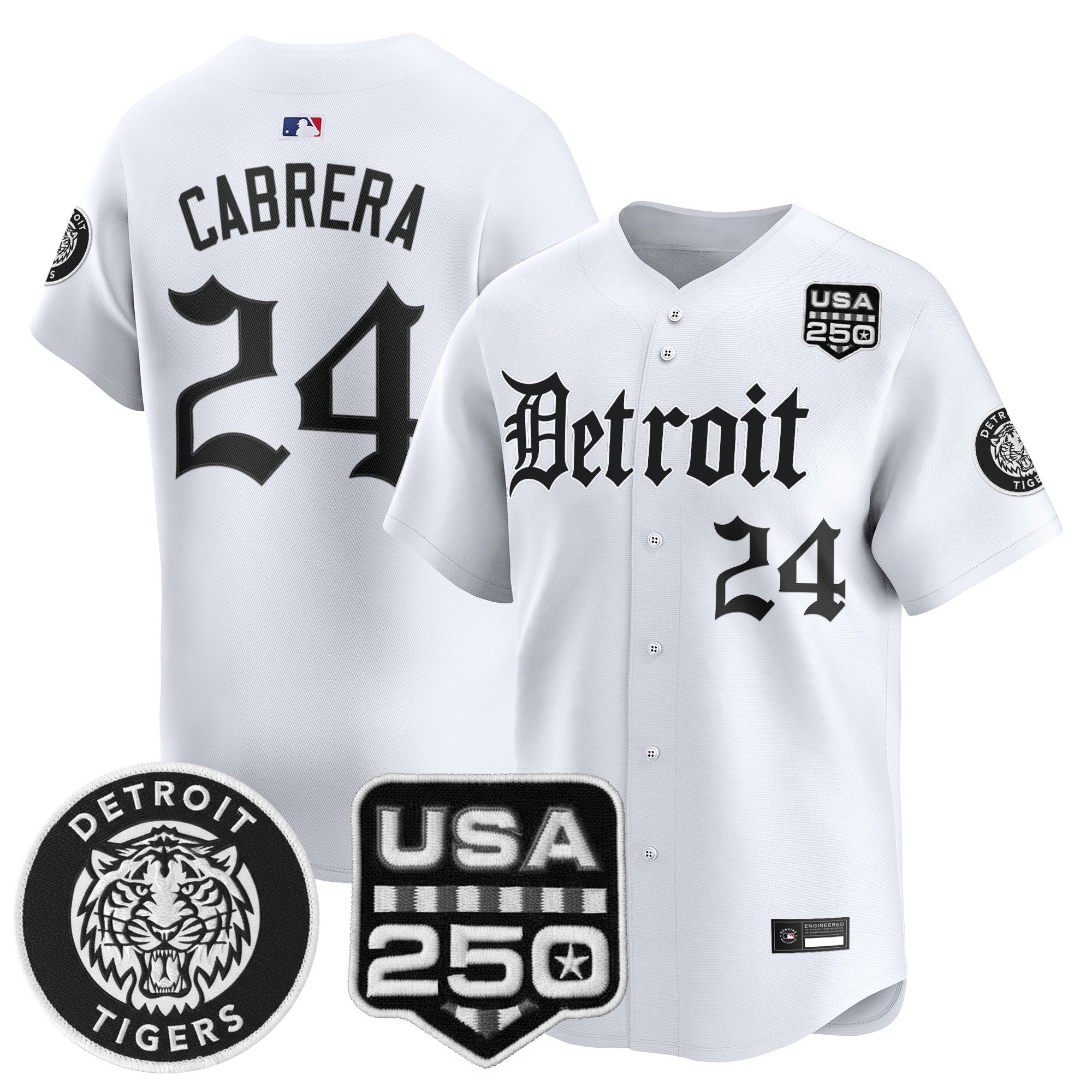Men's Detroit Tigers ‘Gothic Edition’ Vapor Premier Limited Jersey - All Stitched