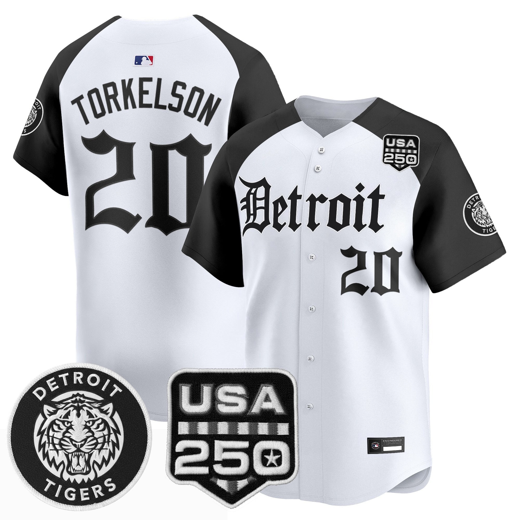 Men's Detroit Tigers ‘Gothic Edition’ Vapor Premier Limited Jersey - All Stitched