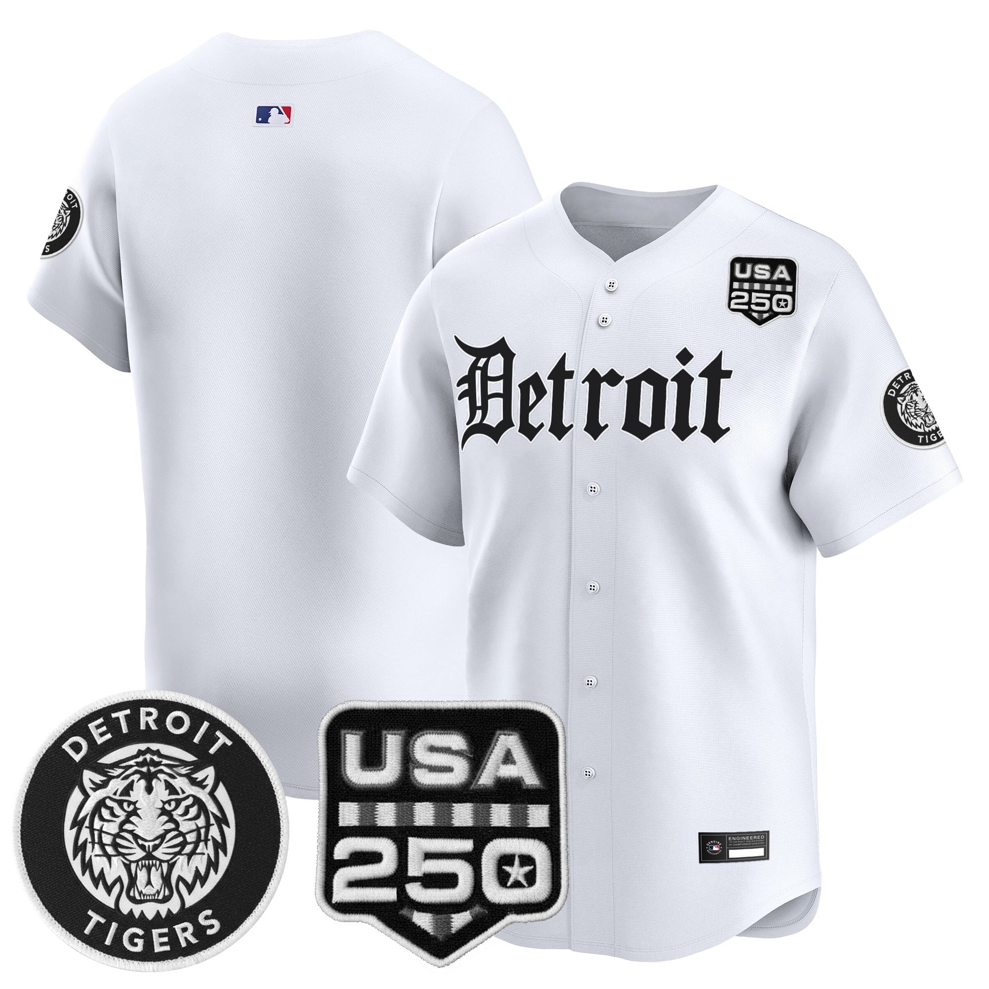 Men's Detroit Tigers ‘Gothic Edition’ Vapor Premier Limited Jersey - All Stitched