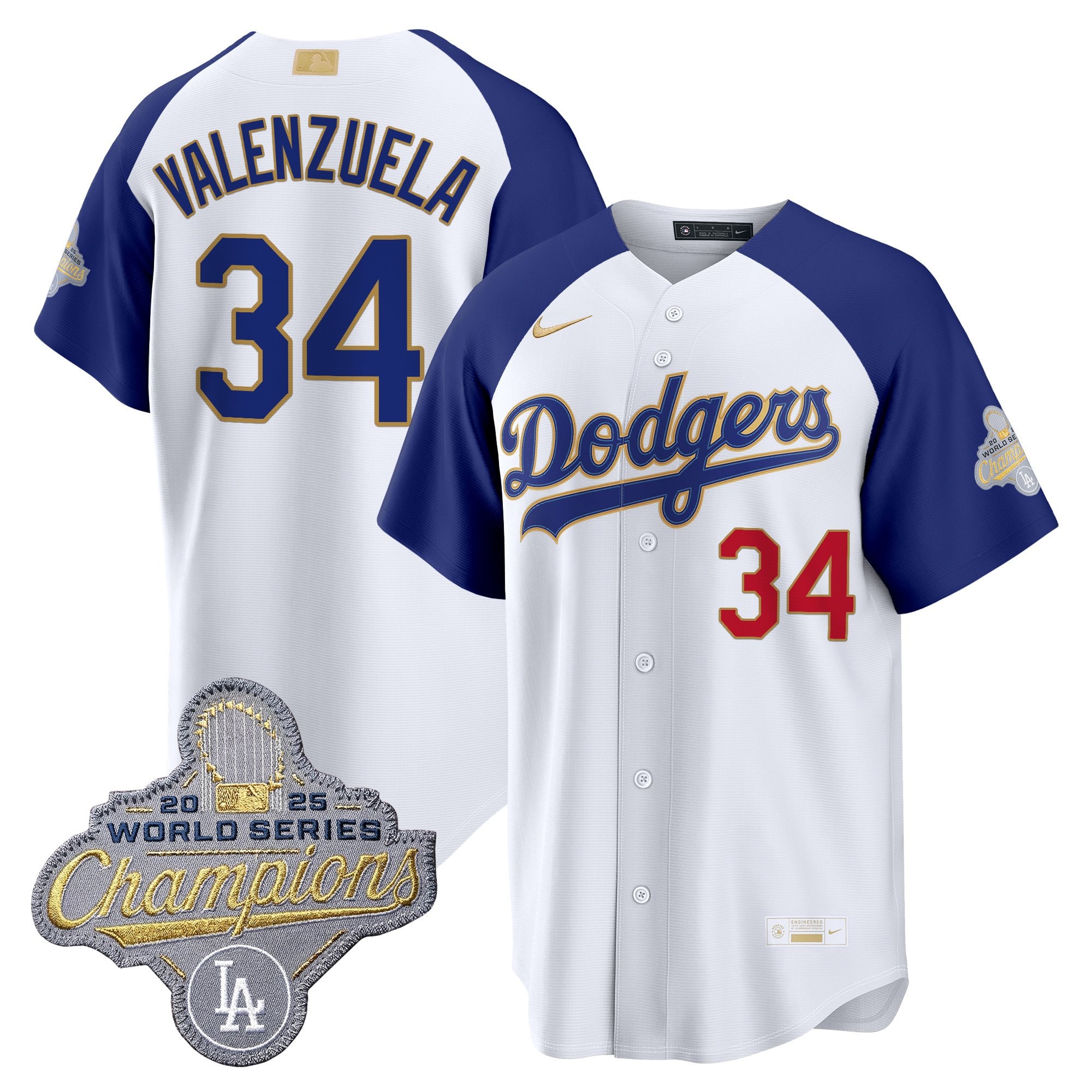 Men's Los Angeles Dodgers "Gold Collection" Premier Limited Jersey - All Stitched