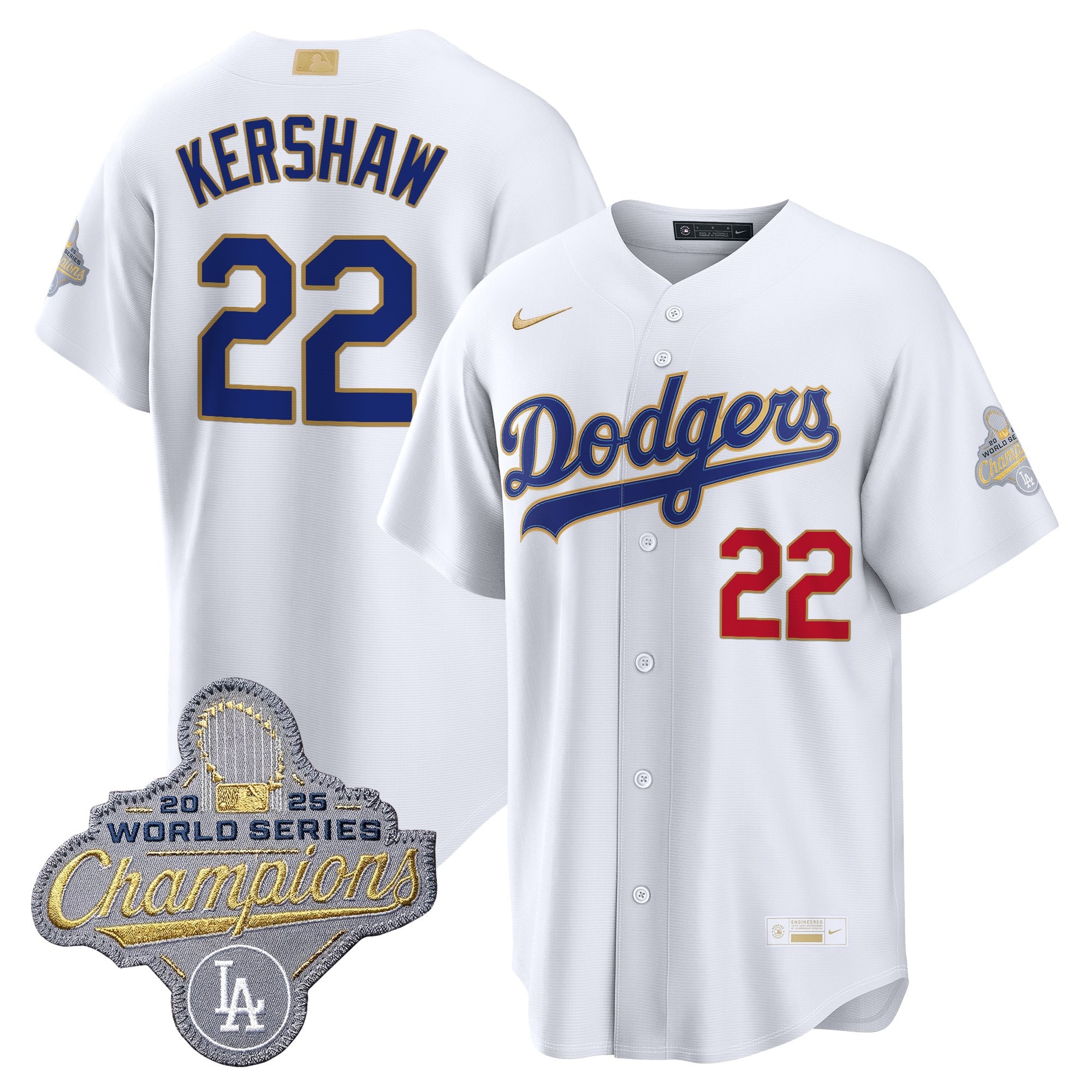 Men's Los Angeles Dodgers "Gold Collection" Premier Limited Jersey - All Stitched