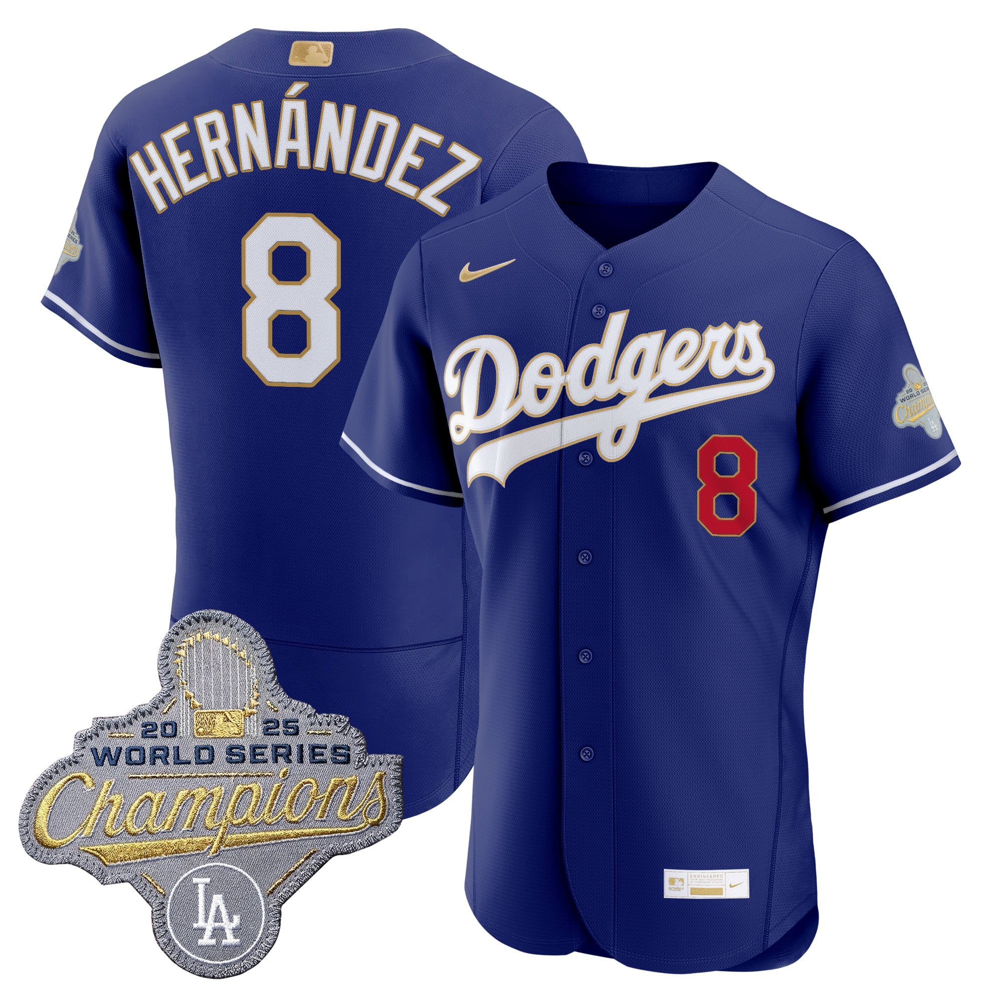 Men's Los Angeles Dodgers "Gold Collection" Premier Elite Jersey - All Stitched