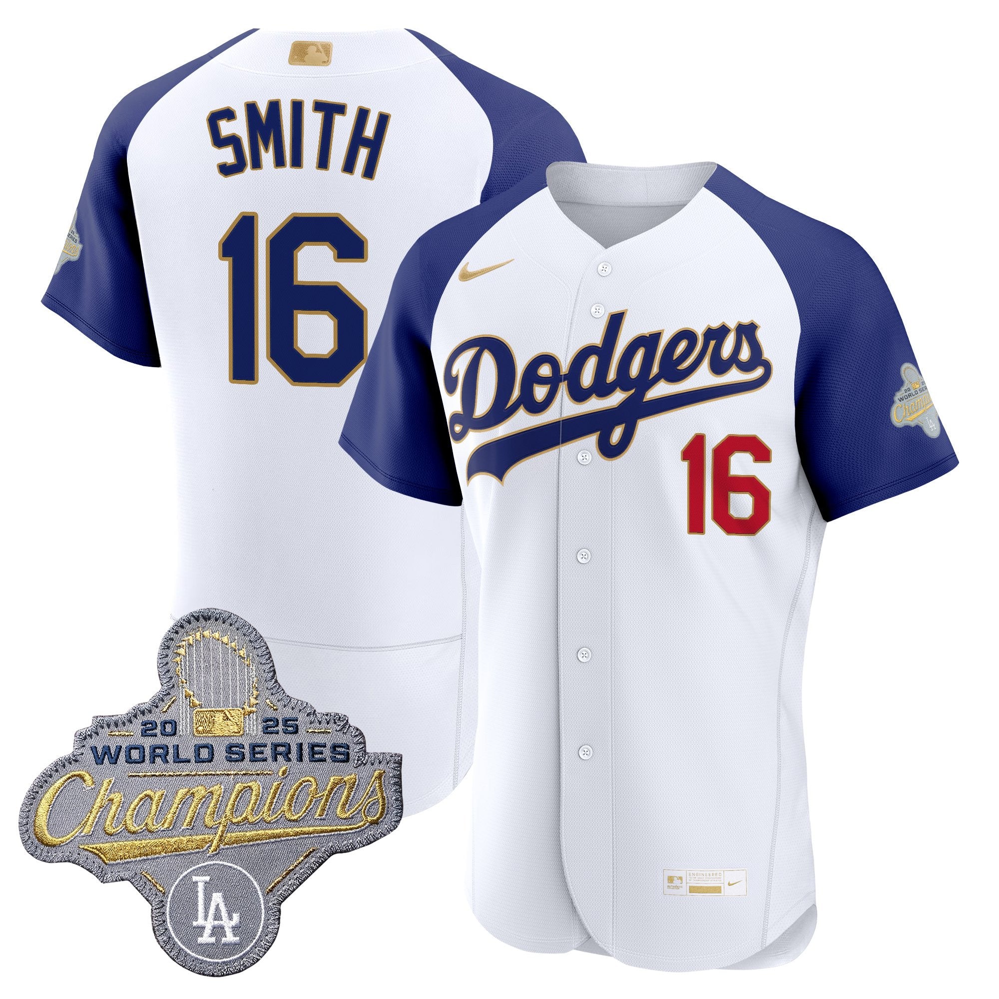 Men's Los Angeles Dodgers "Gold Collection" Premier Elite Jersey - All Stitched