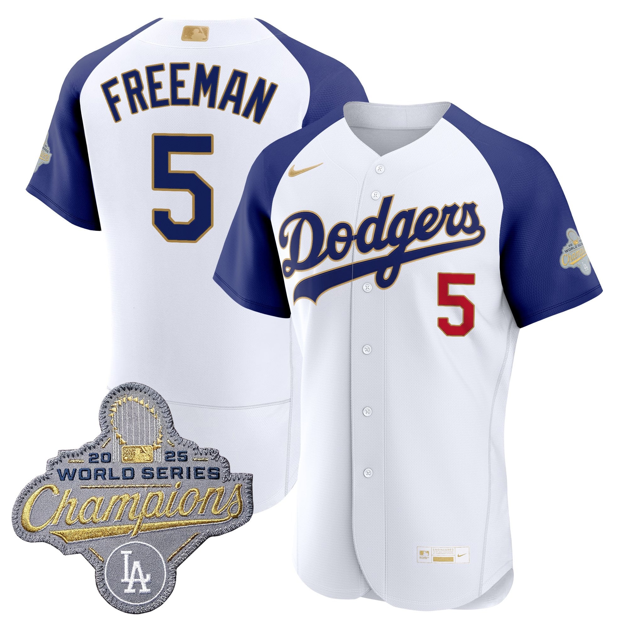 Men's Los Angeles Dodgers "Gold Collection" Premier Elite Jersey - All Stitched