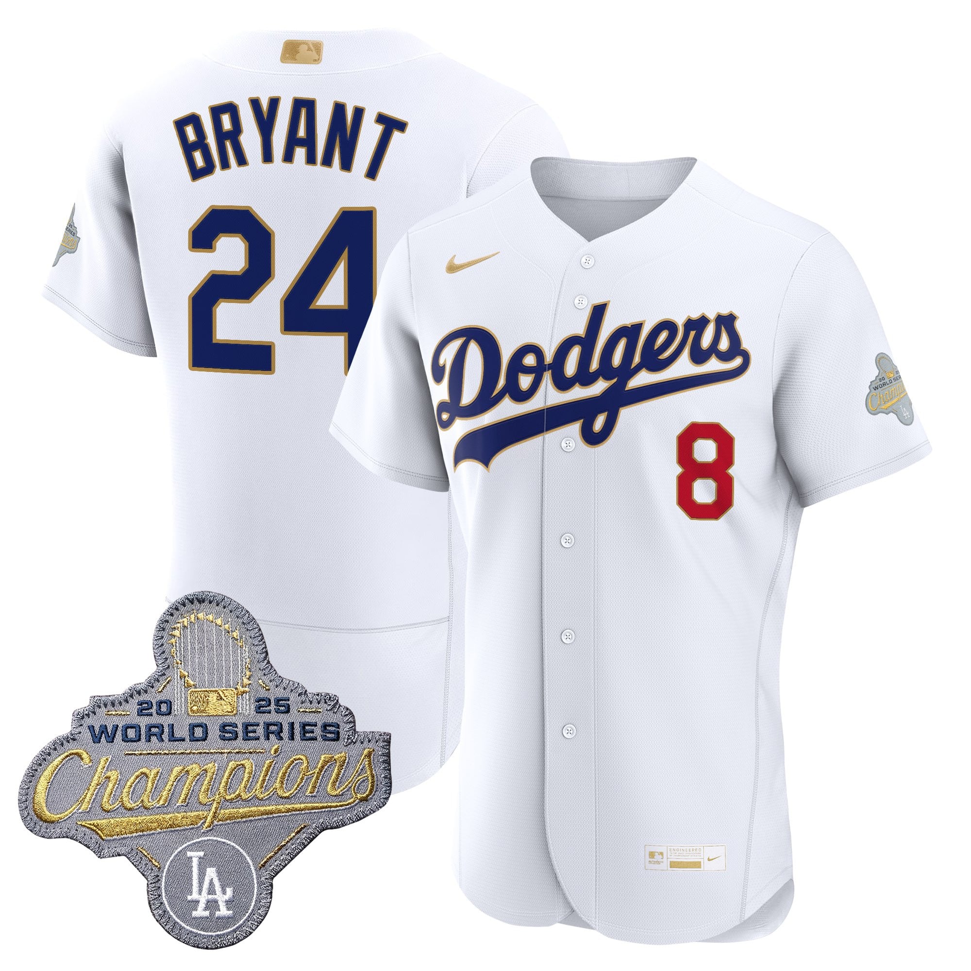 Men's Los Angeles Dodgers "Gold Collection" Premier Elite Jersey - All Stitched