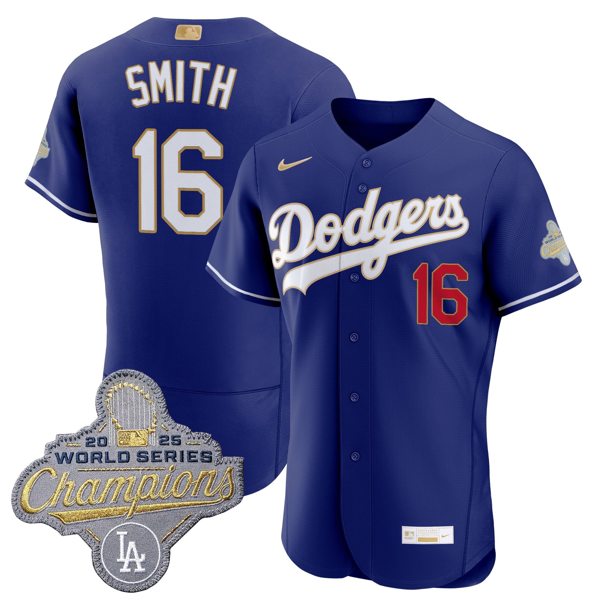Men's Los Angeles Dodgers "Gold Collection" Premier Elite Jersey - All Stitched