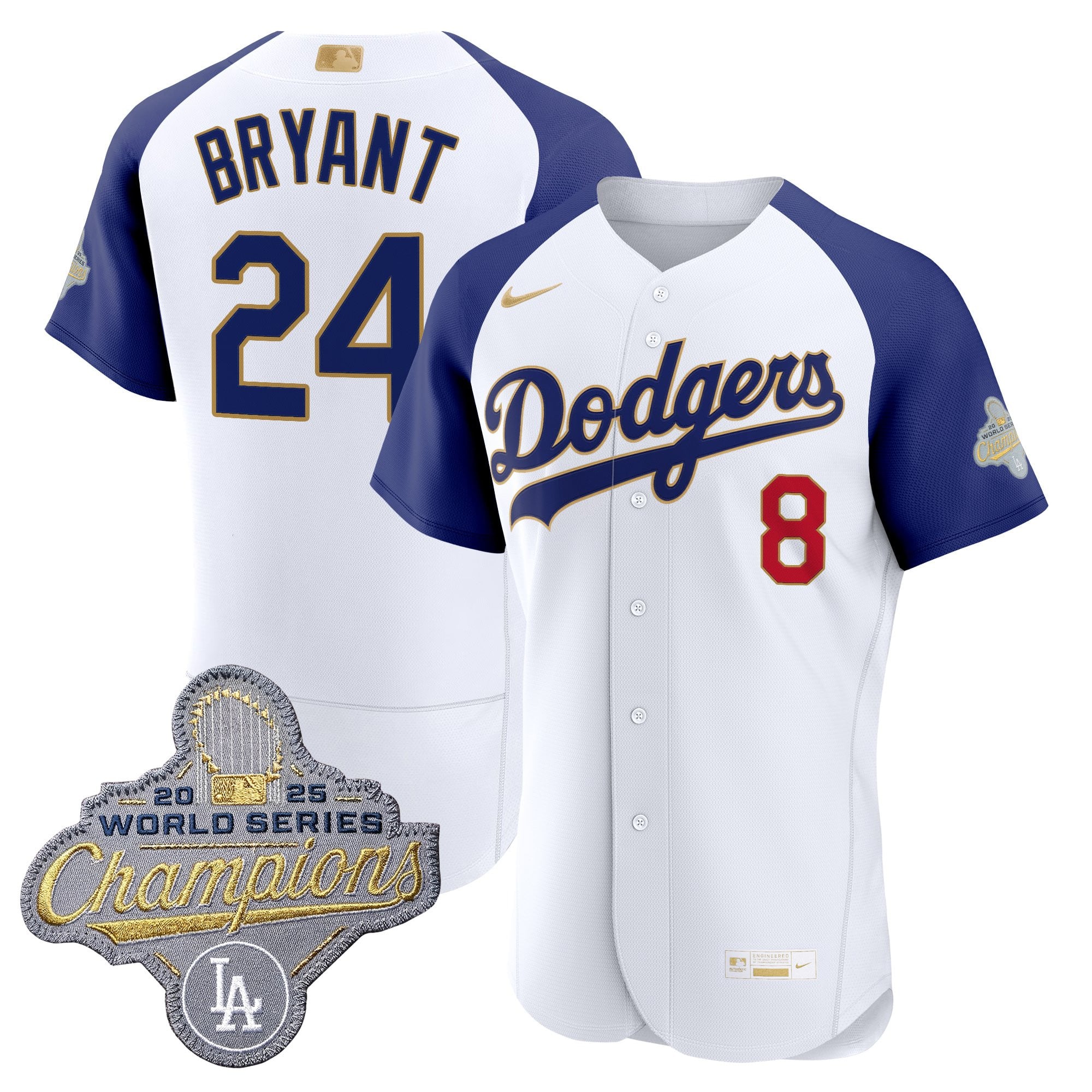 Men's Los Angeles Dodgers "Gold Collection" Premier Elite Jersey - All Stitched