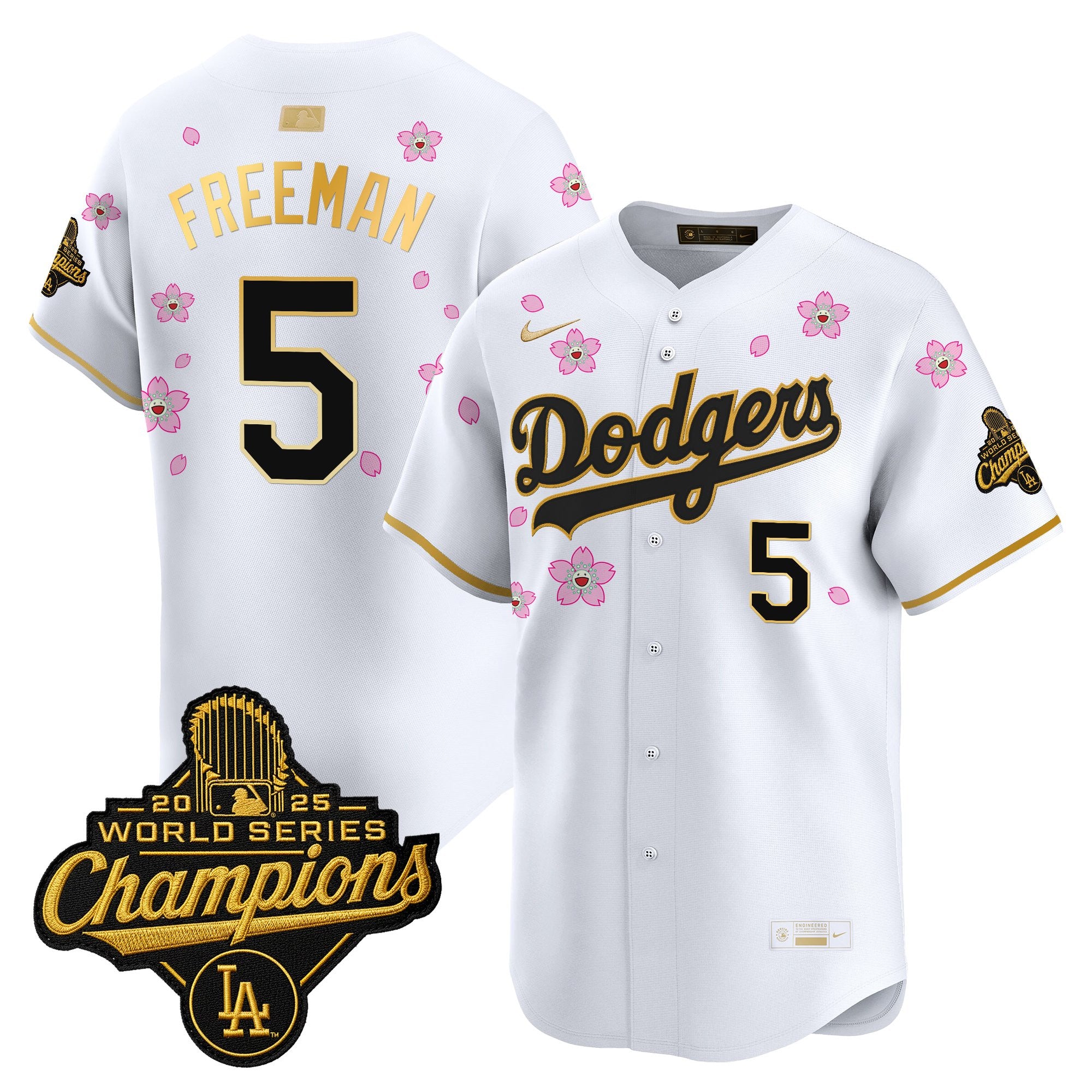 Men's Los Angeles Dodgers "Tokyo Series x Gold Collection" Vapor Premier Limited Jersey - All Stitched