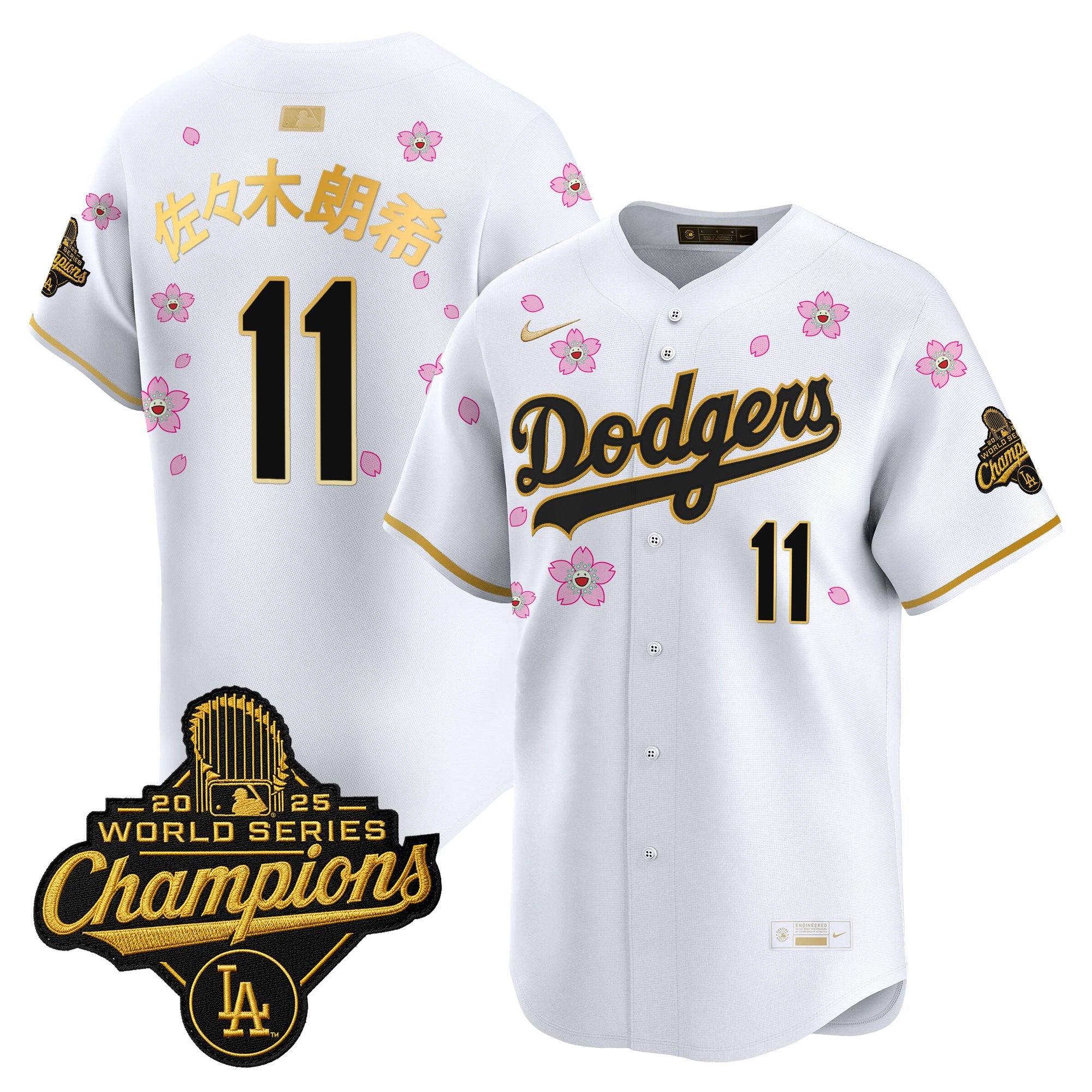 Men's Los Angeles Dodgers "Tokyo Series x Gold Collection" Vapor Premier Limited Jersey - All Stitched