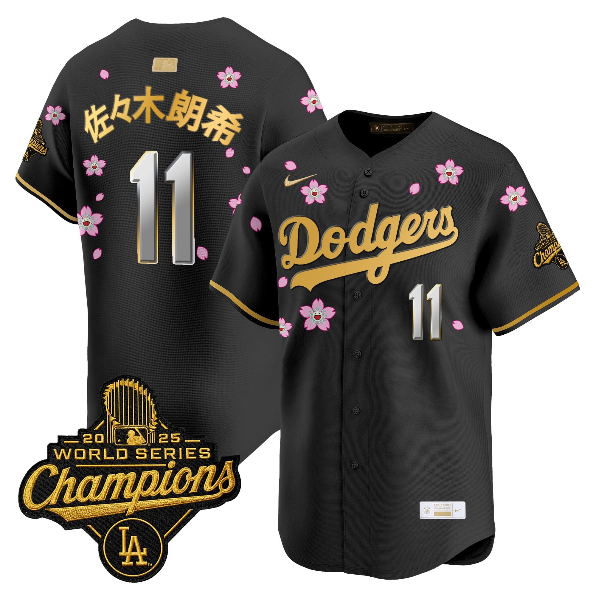 Men's Los Angeles Dodgers "Tokyo Series x Gold Collection" Vapor Premier Limited Jersey - All Stitched