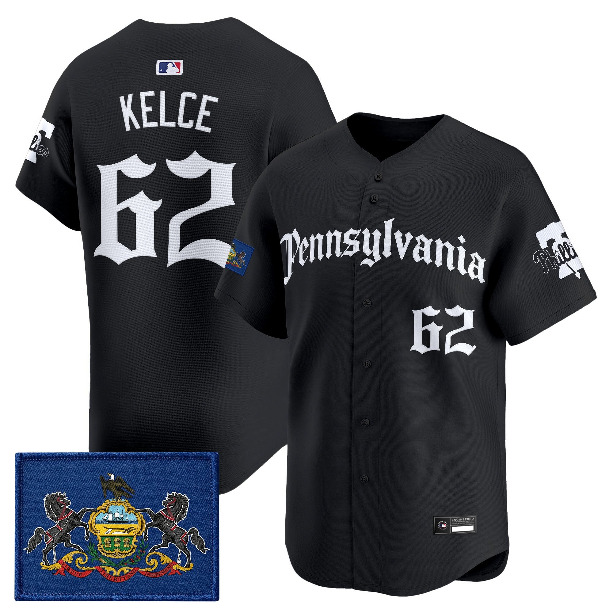Men's Phillies 'Pennsylvania Gothic Edition' Vapor Premier Limited Jersey - All Stitched