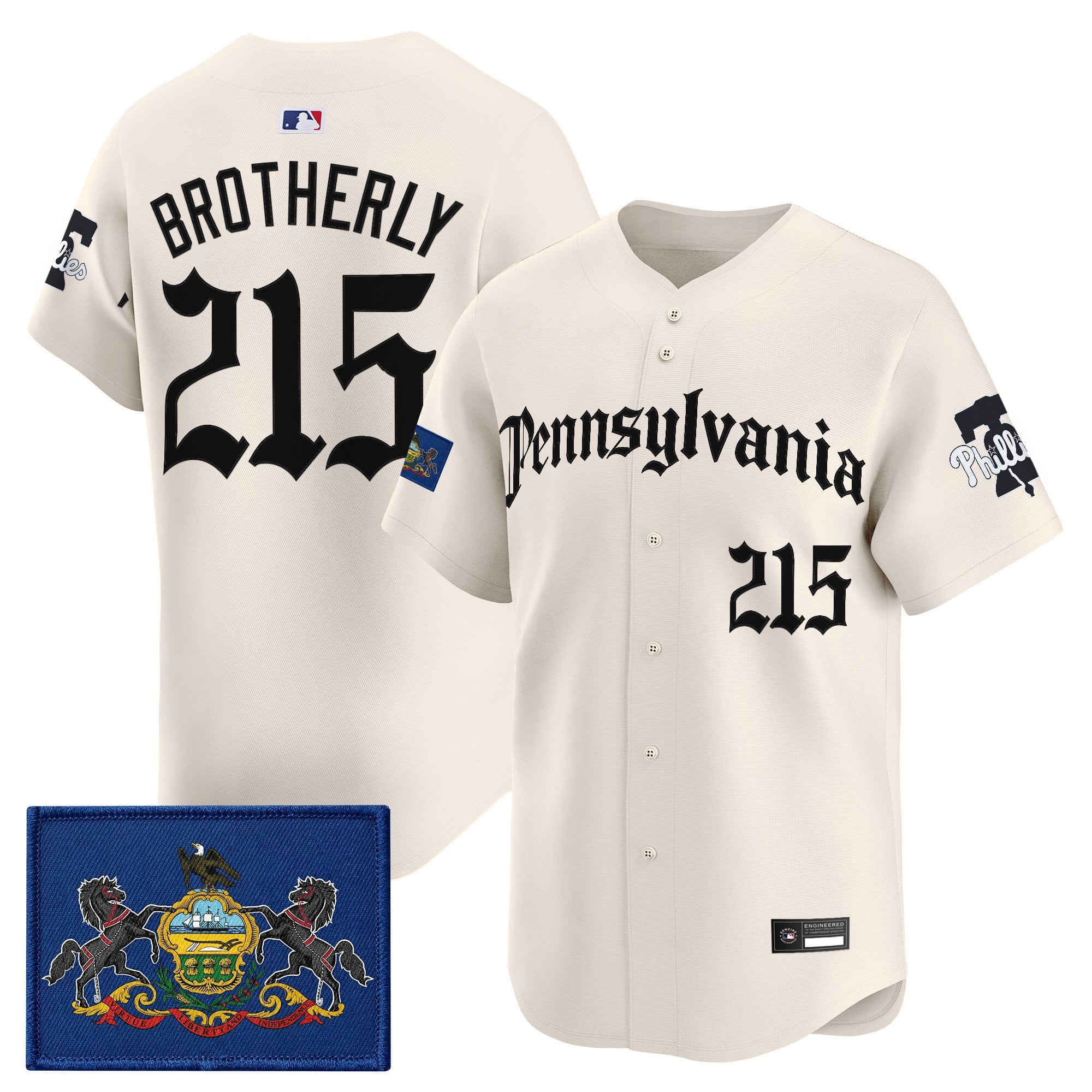Men's Phillies 'Pennsylvania Gothic Edition' Vapor Premier Limited Jersey - All Stitched