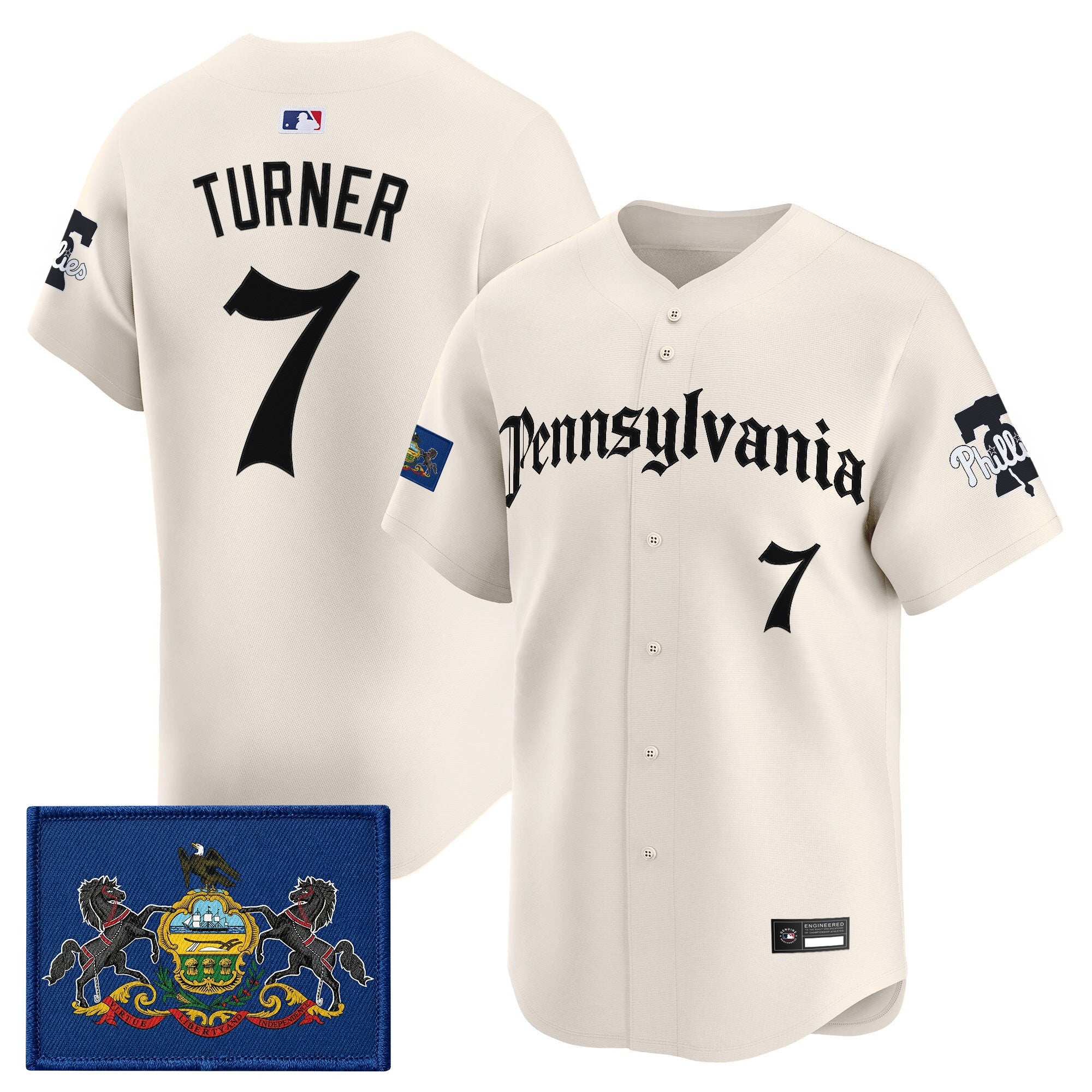 Men's Phillies 'Pennsylvania Gothic Edition' Vapor Premier Limited Jersey - All Stitched