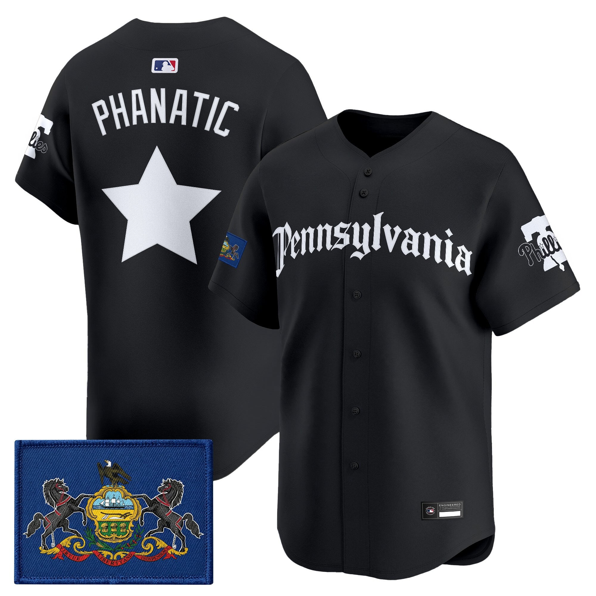 Men's Phillies 'Pennsylvania Gothic Edition' Vapor Premier Limited Jersey - All Stitched