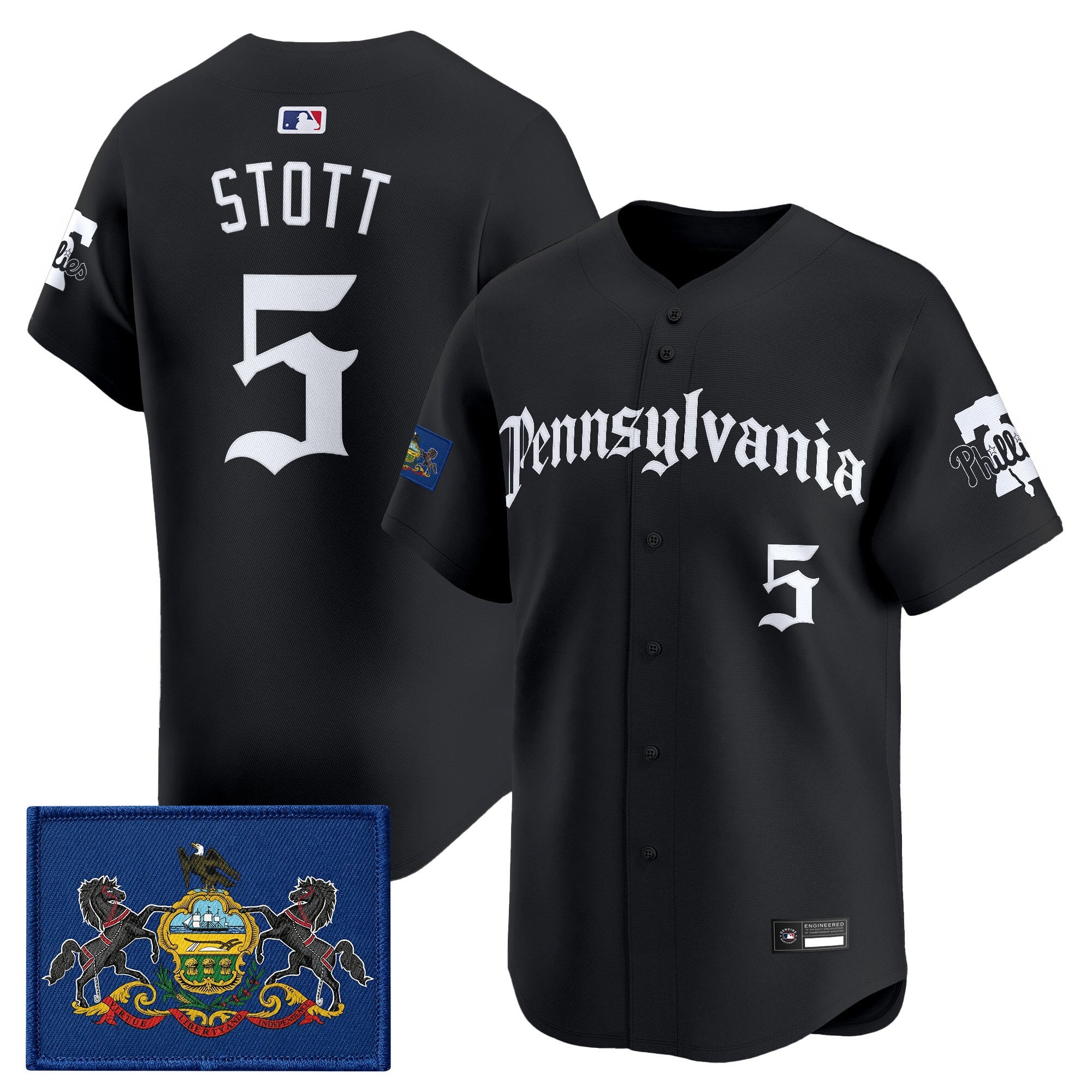 Men's Phillies 'Pennsylvania Gothic Edition' Vapor Premier Limited Jersey - All Stitched