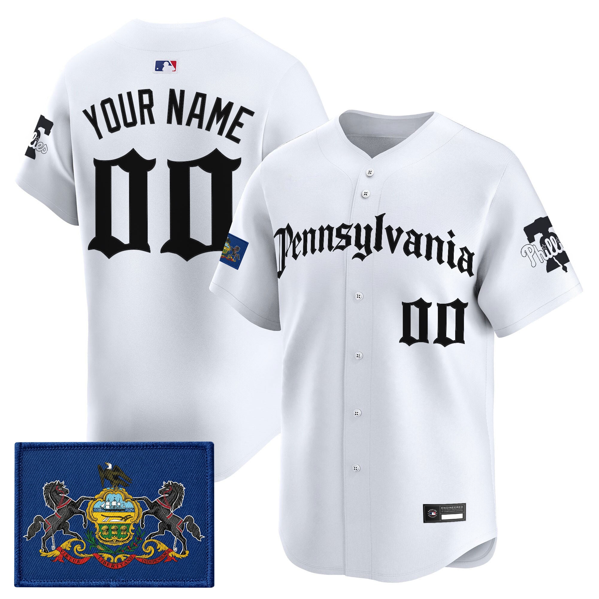 Phillies 'Pennsylvania Gothic Edition' Vapor Premier Limited Custom Jersey - All Stitched