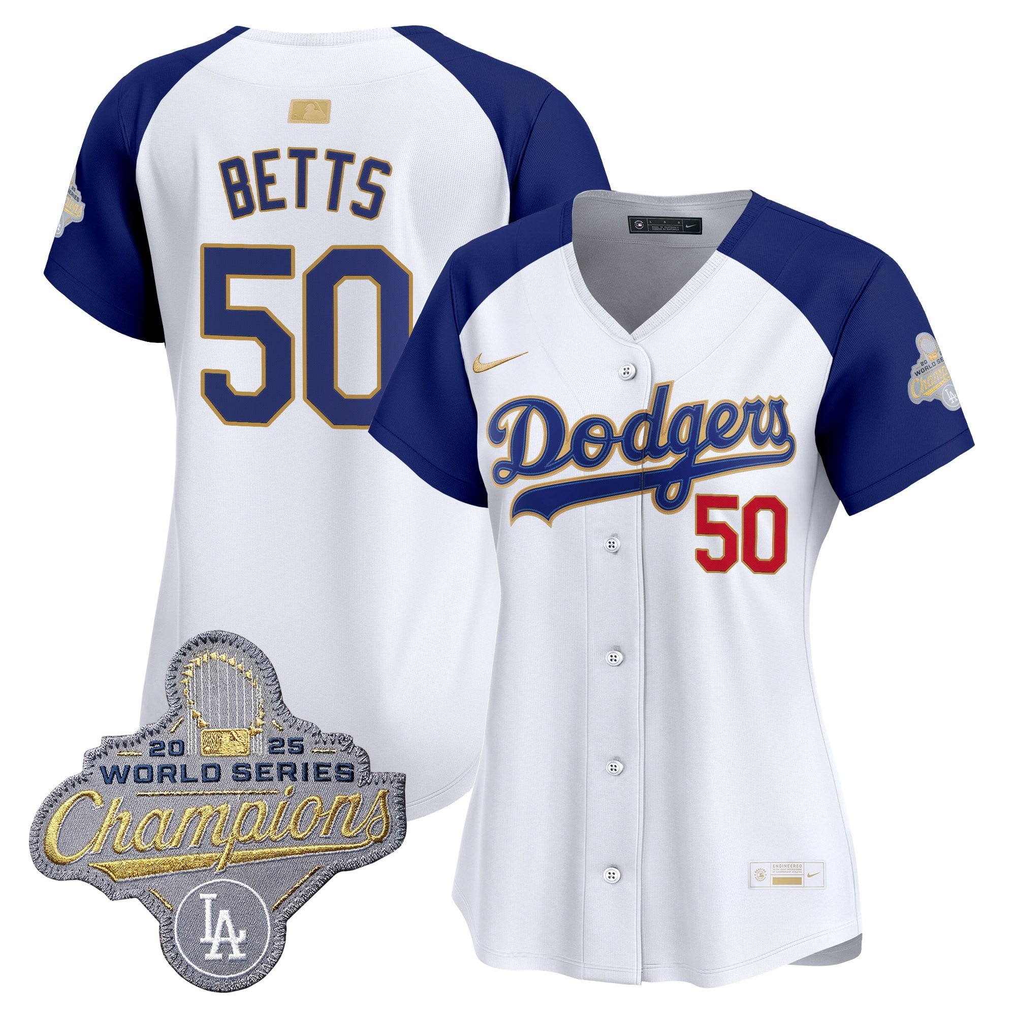Women's Los Angeles Dodgers "Gold Collection" Premier Limited Jersey - All Stitched