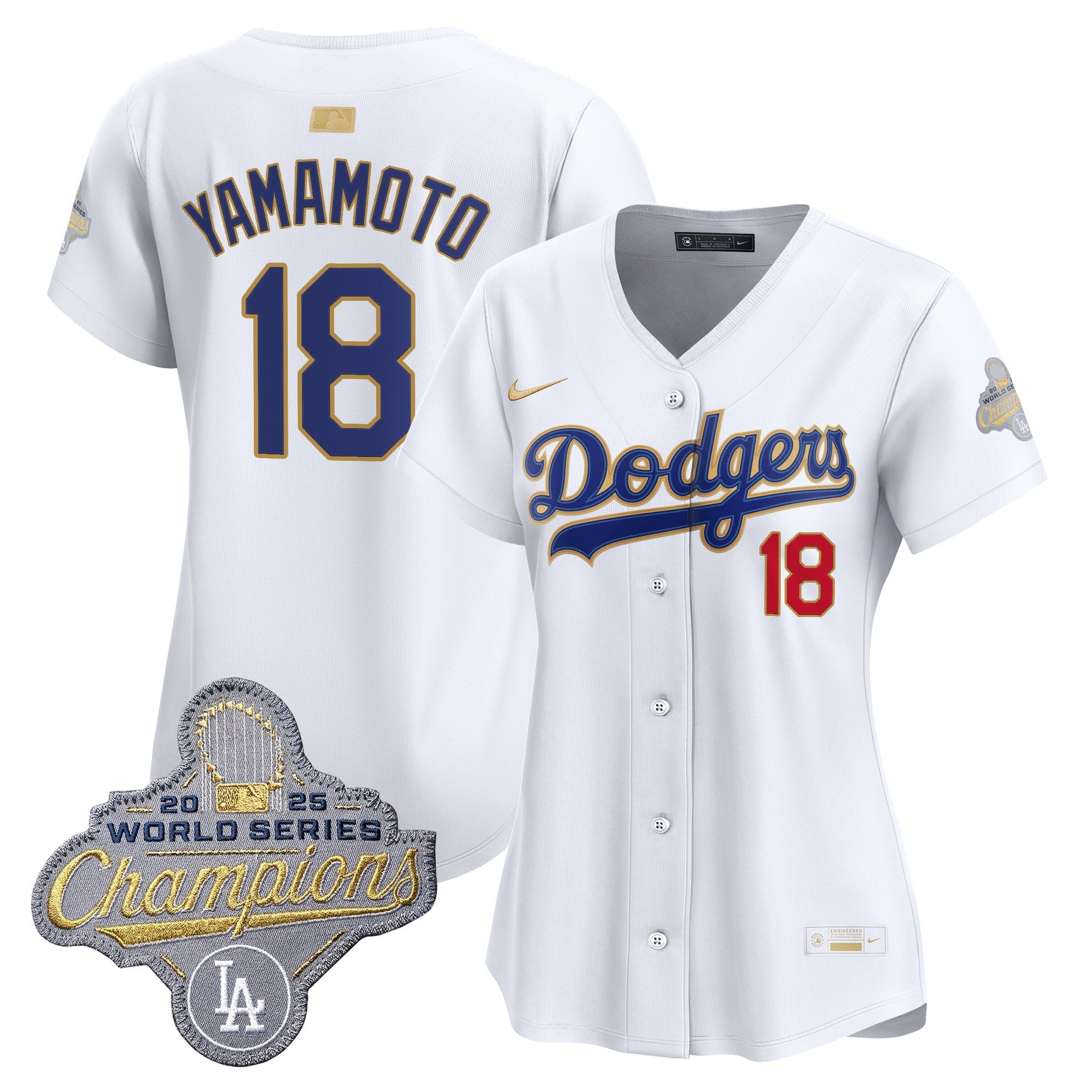 Women's Los Angeles Dodgers "Gold Collection" Premier Limited Jersey - All Stitched